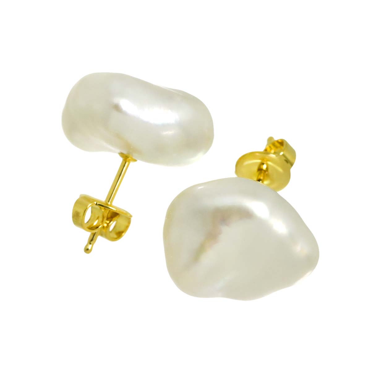 South Sea pearl Earrings Pierced 18K YG 750