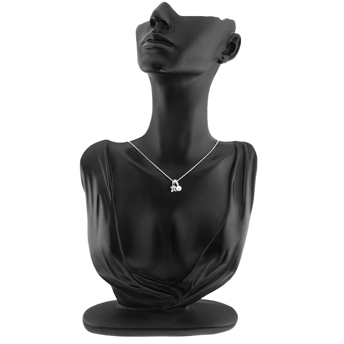 Akoya Pearl 5.5mm Diamond Necklace 18K White Gold 750