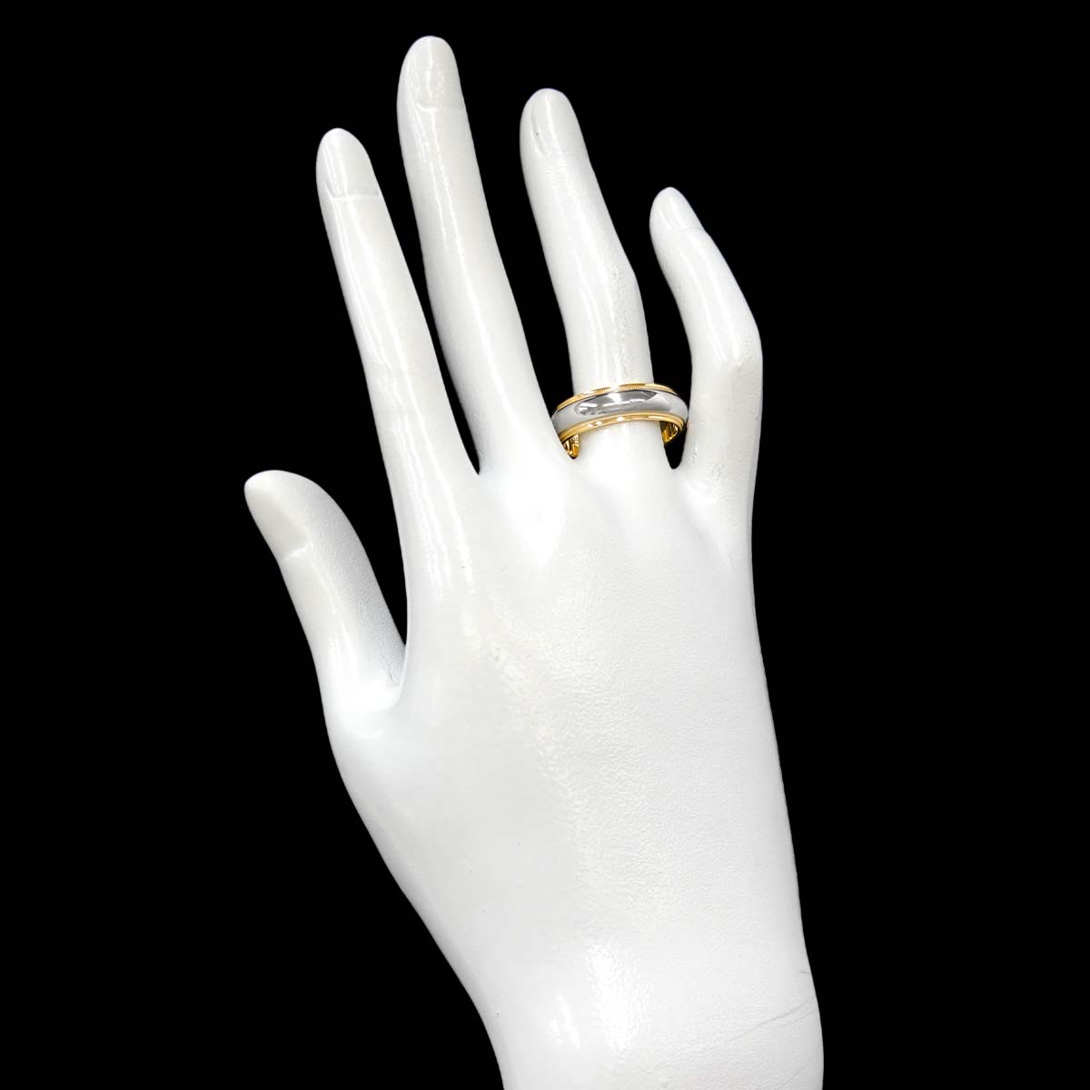 Milgrain Band Ring 18K YG 750 Pt Size8.25-8.75(US)