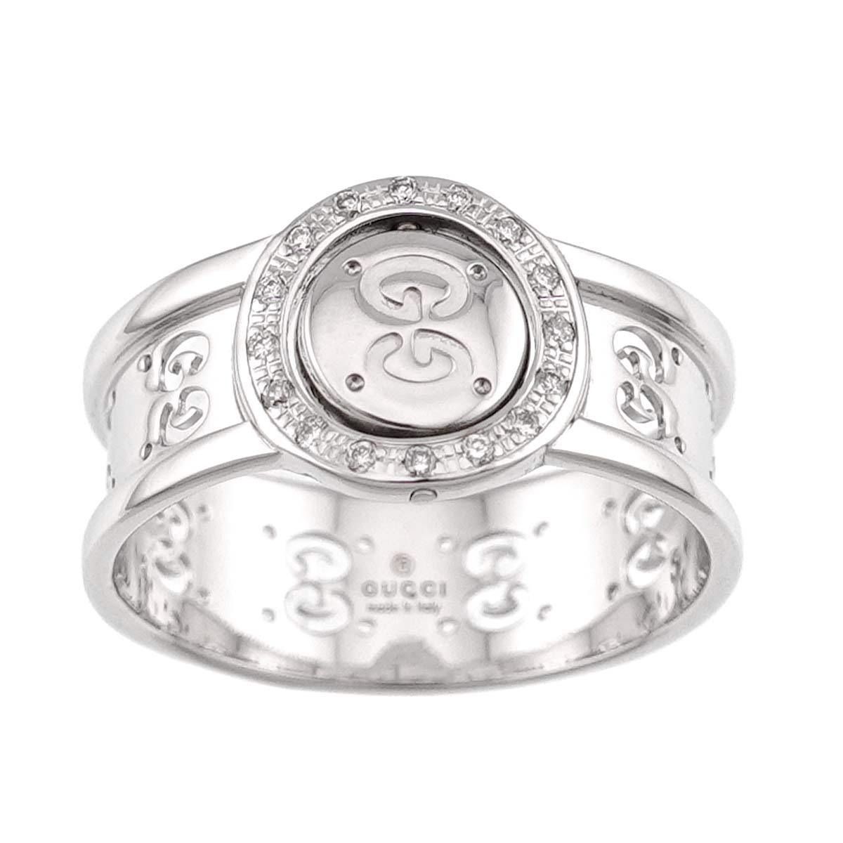 Icon Ring 18K WG White Gold 750 Size14 6.5-6.75(US)