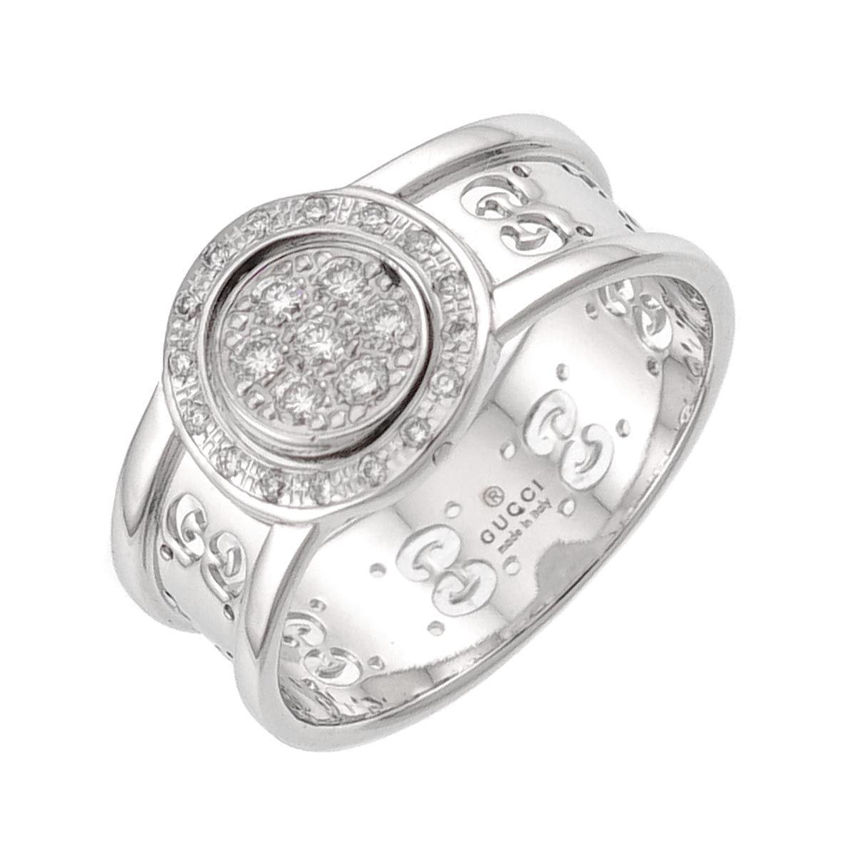 Icon Ring 18K WG White Gold 750 Size14 6.5-6.75(US)