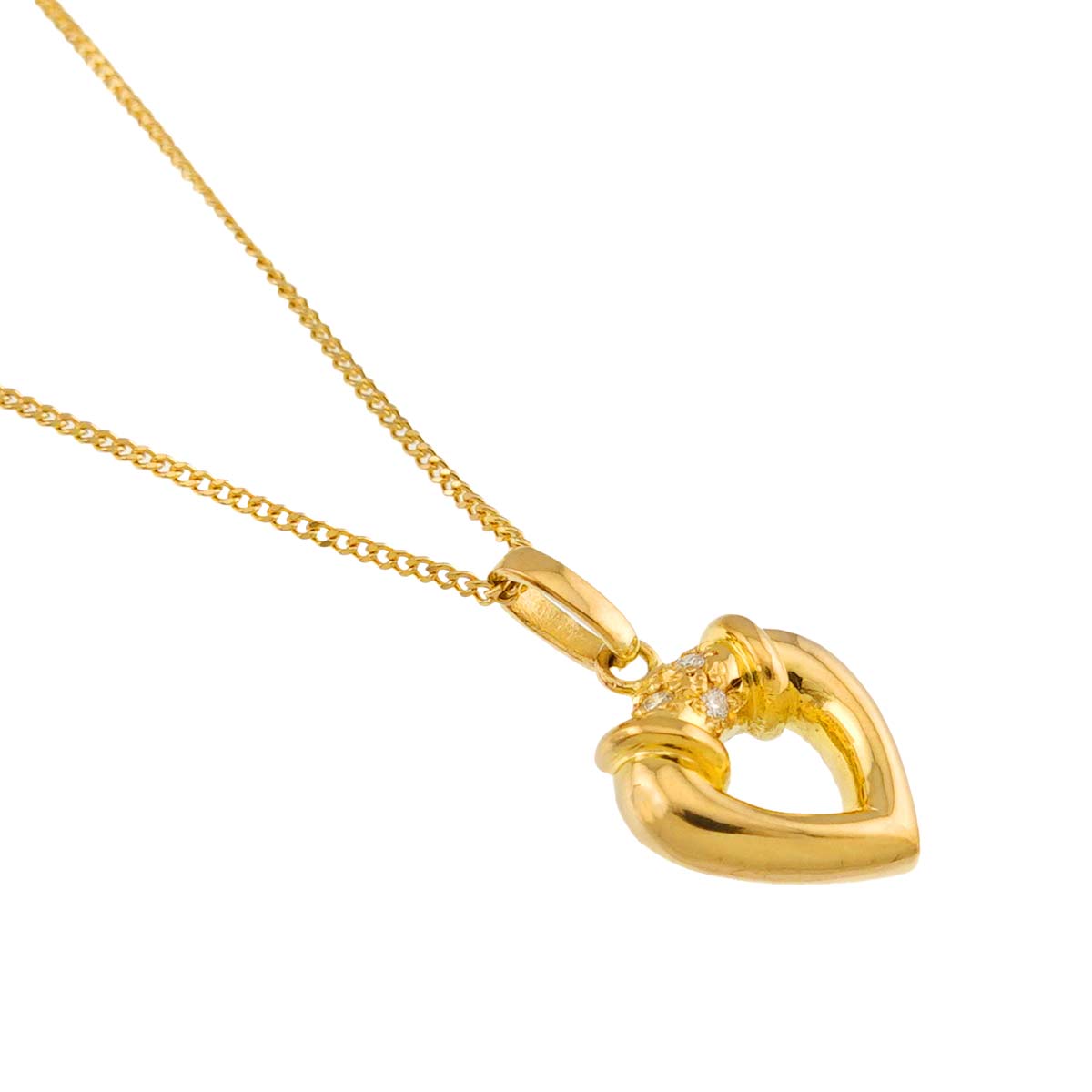 Diamond Necklace 18K Yellow Gold 750