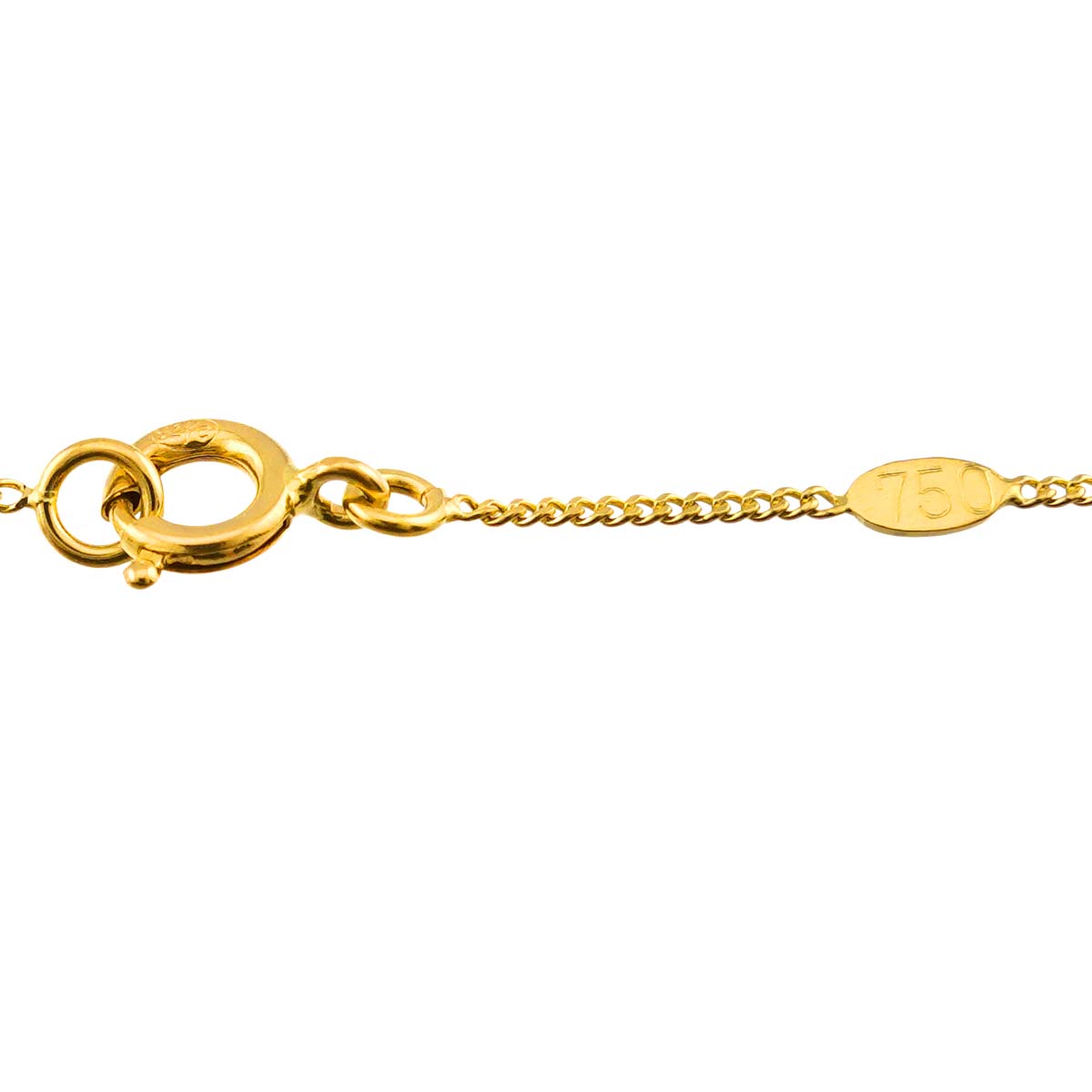 Diamond Necklace 18K Yellow Gold 750