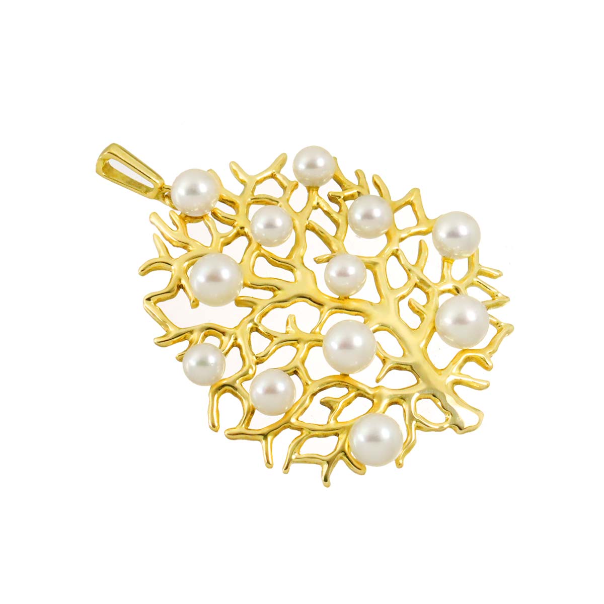 Baby Pearl 4.9-3.9mm Pendant Top 18K YG 750