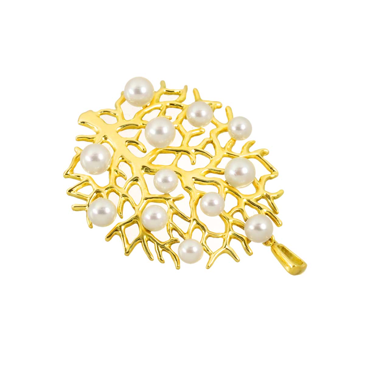 Baby Pearl 4.9-3.9mm Pendant Top 18K YG 750