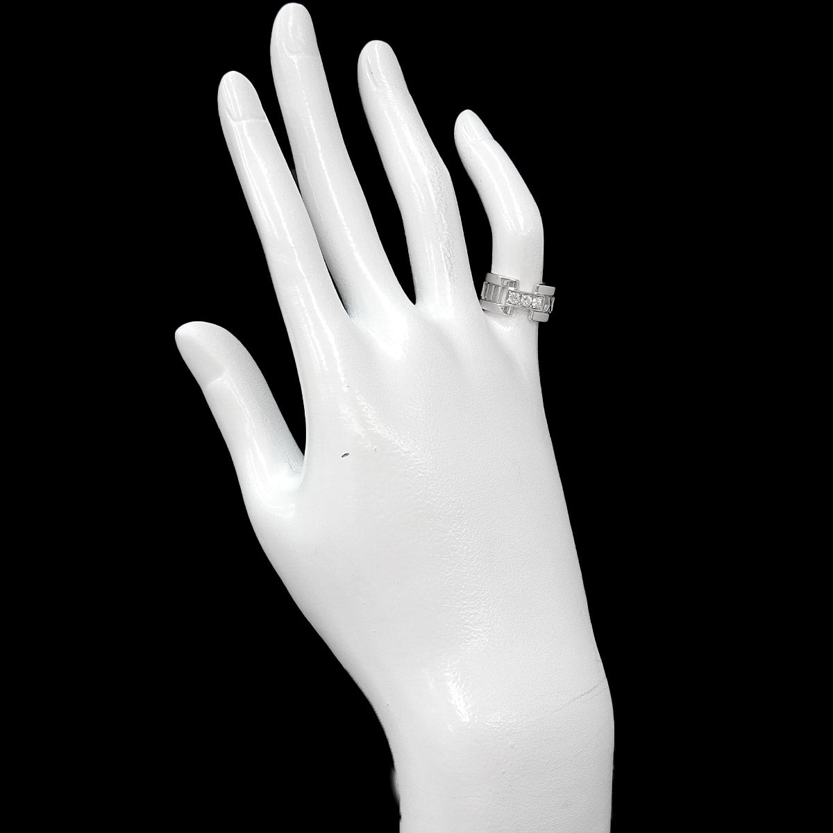 Atlas Diamond Ring 18K White Gold 750 size3.75-4(US)