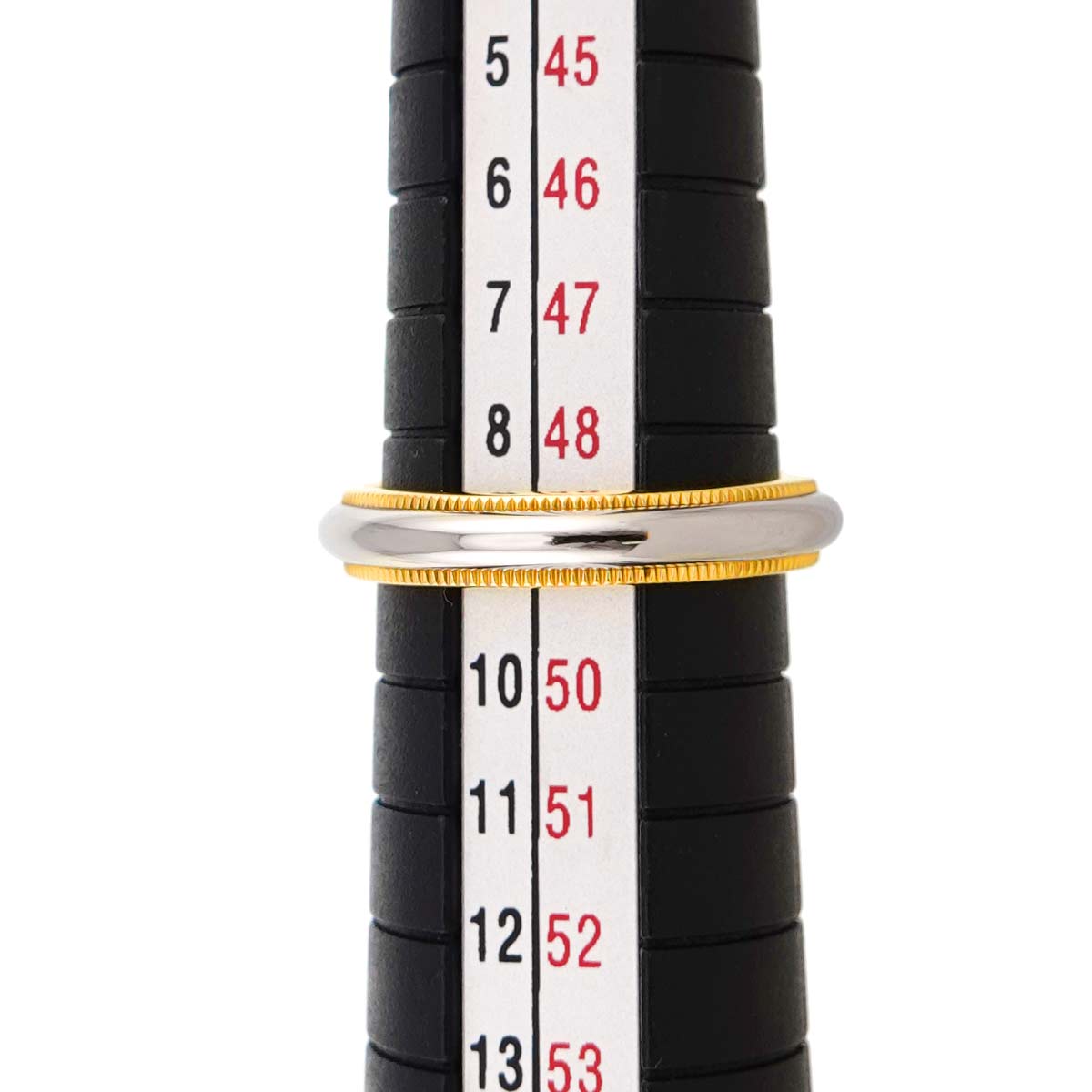 Milgrain Band Ring 18K 750 YG Pt Platinum Size4.75-5(US)