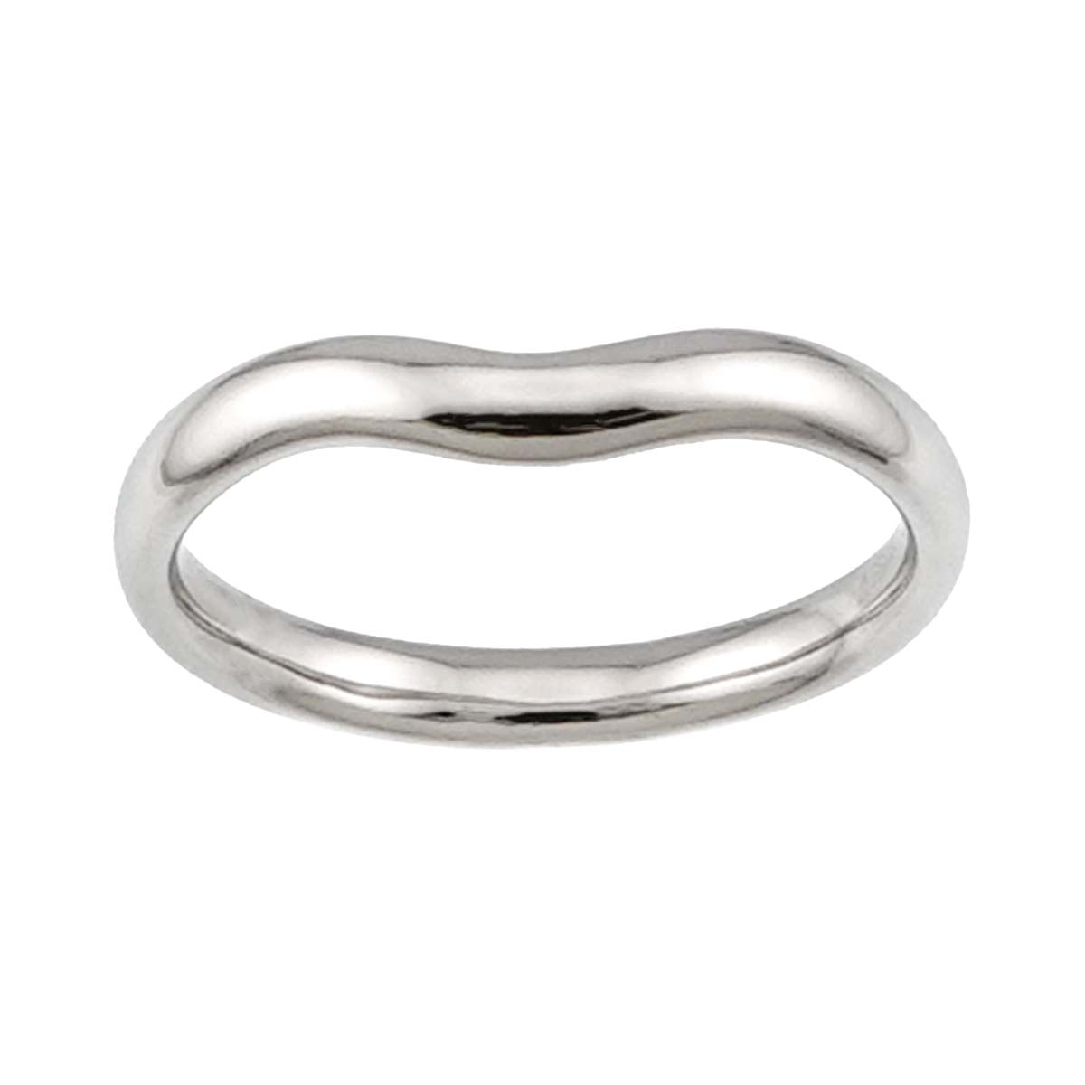 Wide Curved Band Ring Pt Platinum size8.25-8.75(US)