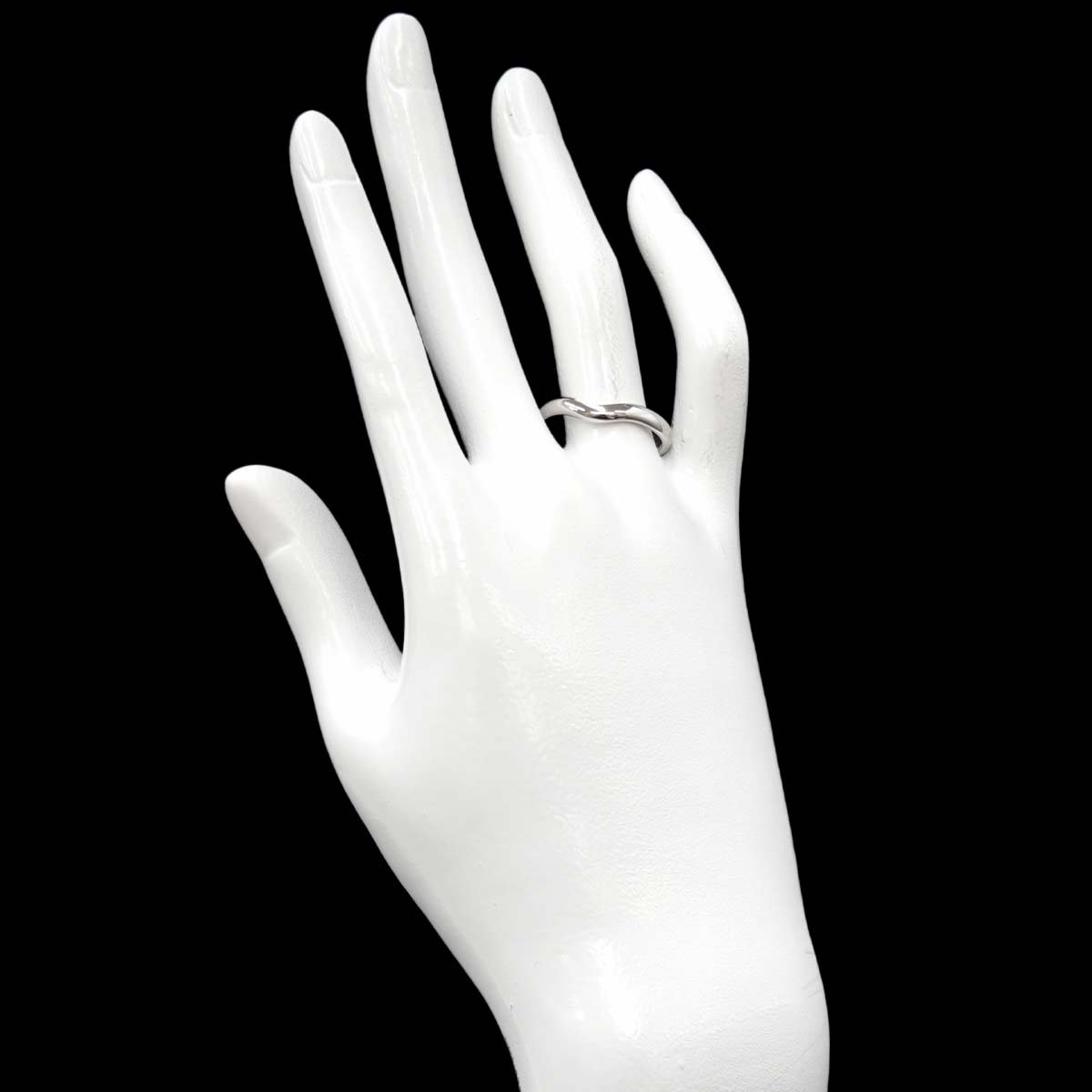 Wide Curved Band Ring Pt Platinum size8.25-8.75(US)