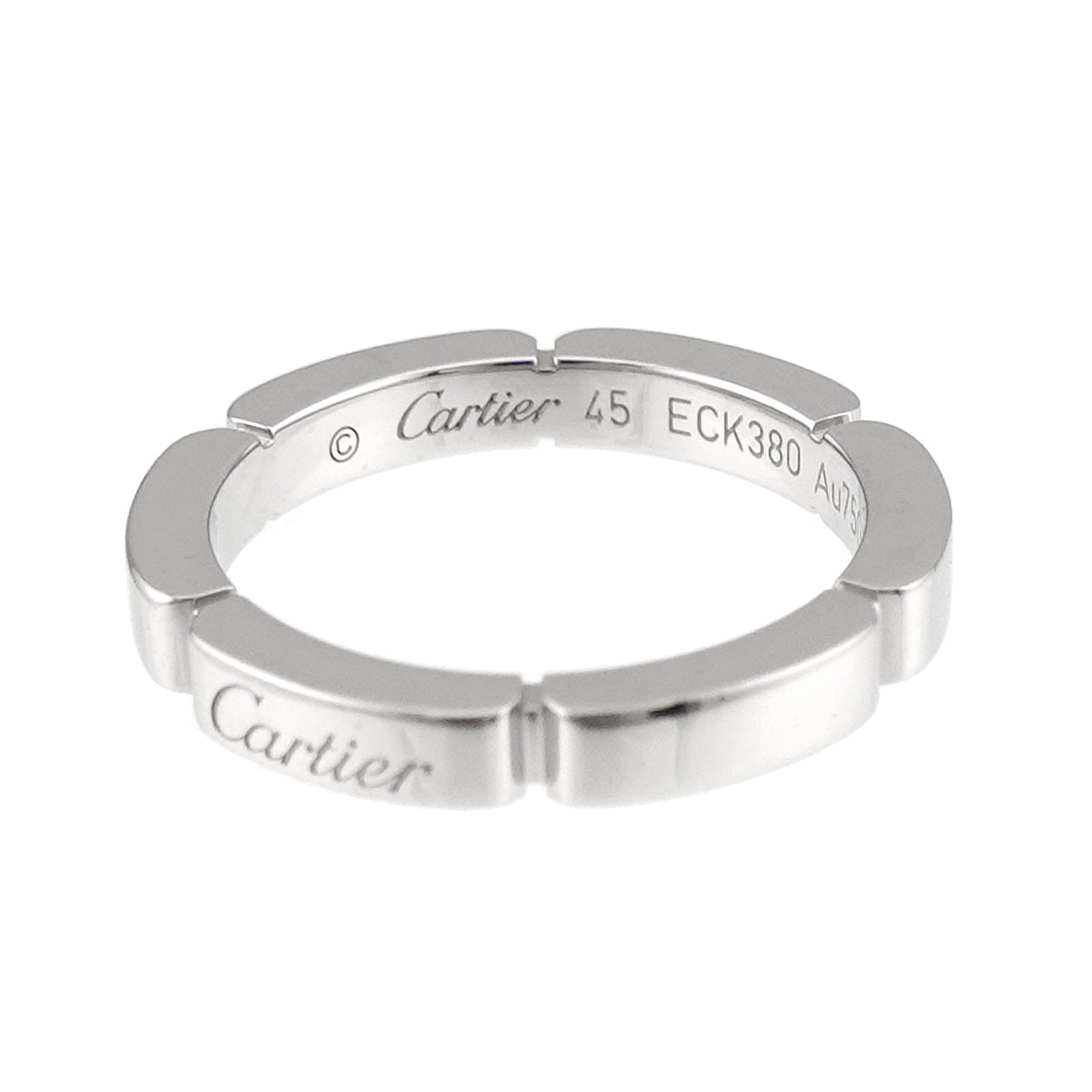Maillon Panthere Ring 18K White Gold 750 Size45 3.25(US)