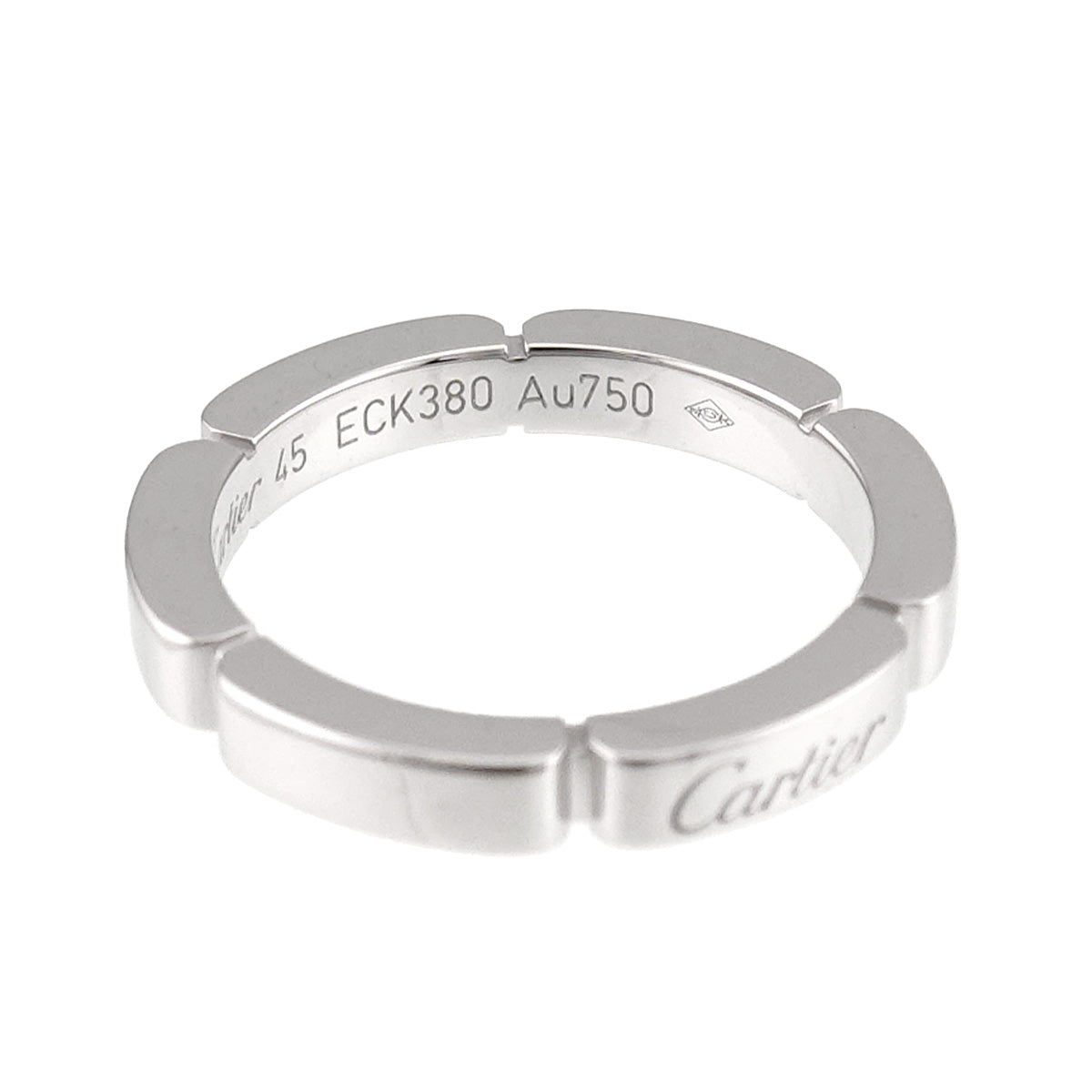 Maillon Panthere Ring 18K White Gold 750 Size45 3.25(US)