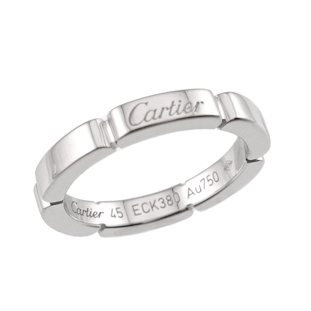 Maillon Panthere Ring 18K White Gold 750 Size45 3.25(US)