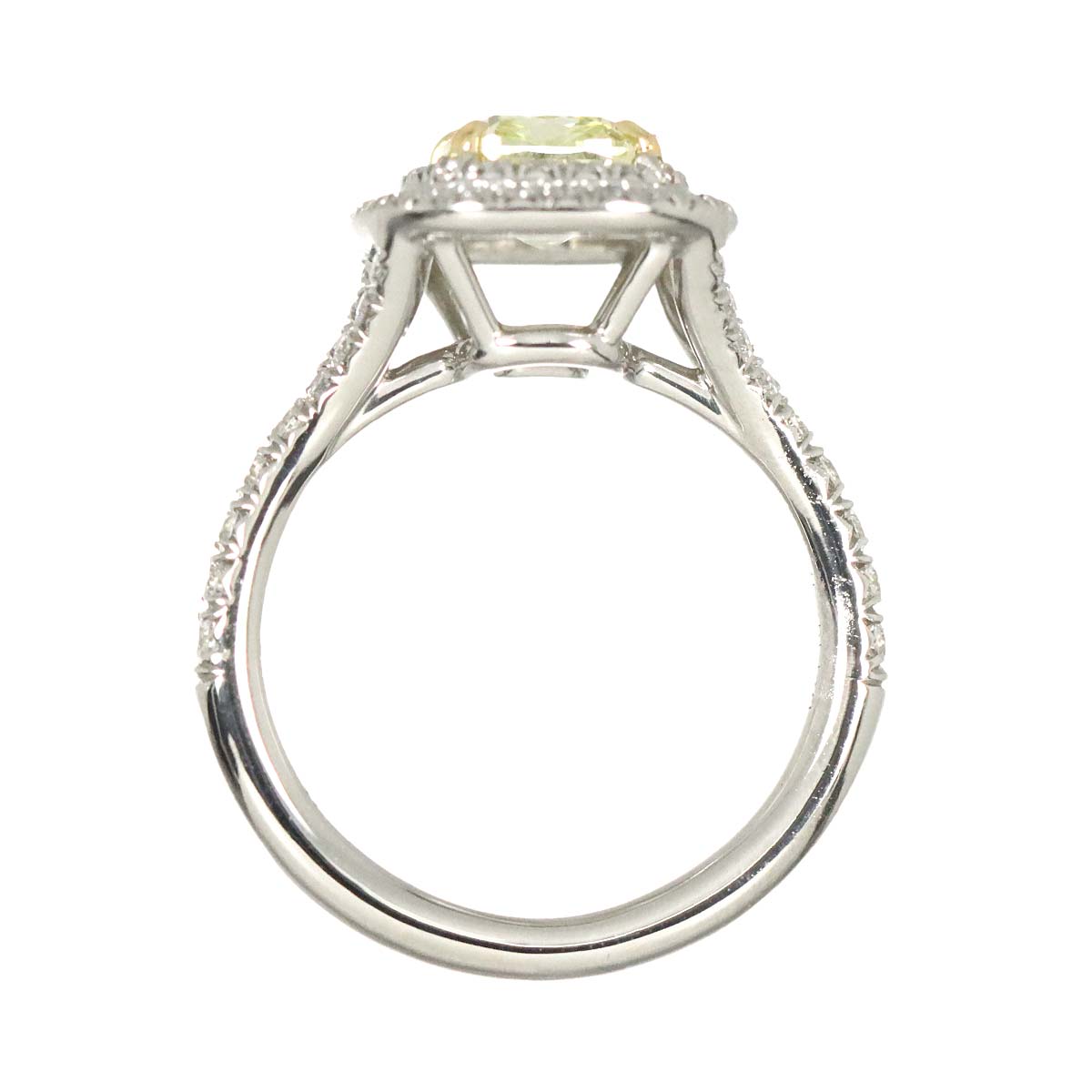 Soleste Diamond 1.12ct FIY/VS1/VG Ring Pt 18K YG Size4.5(US)