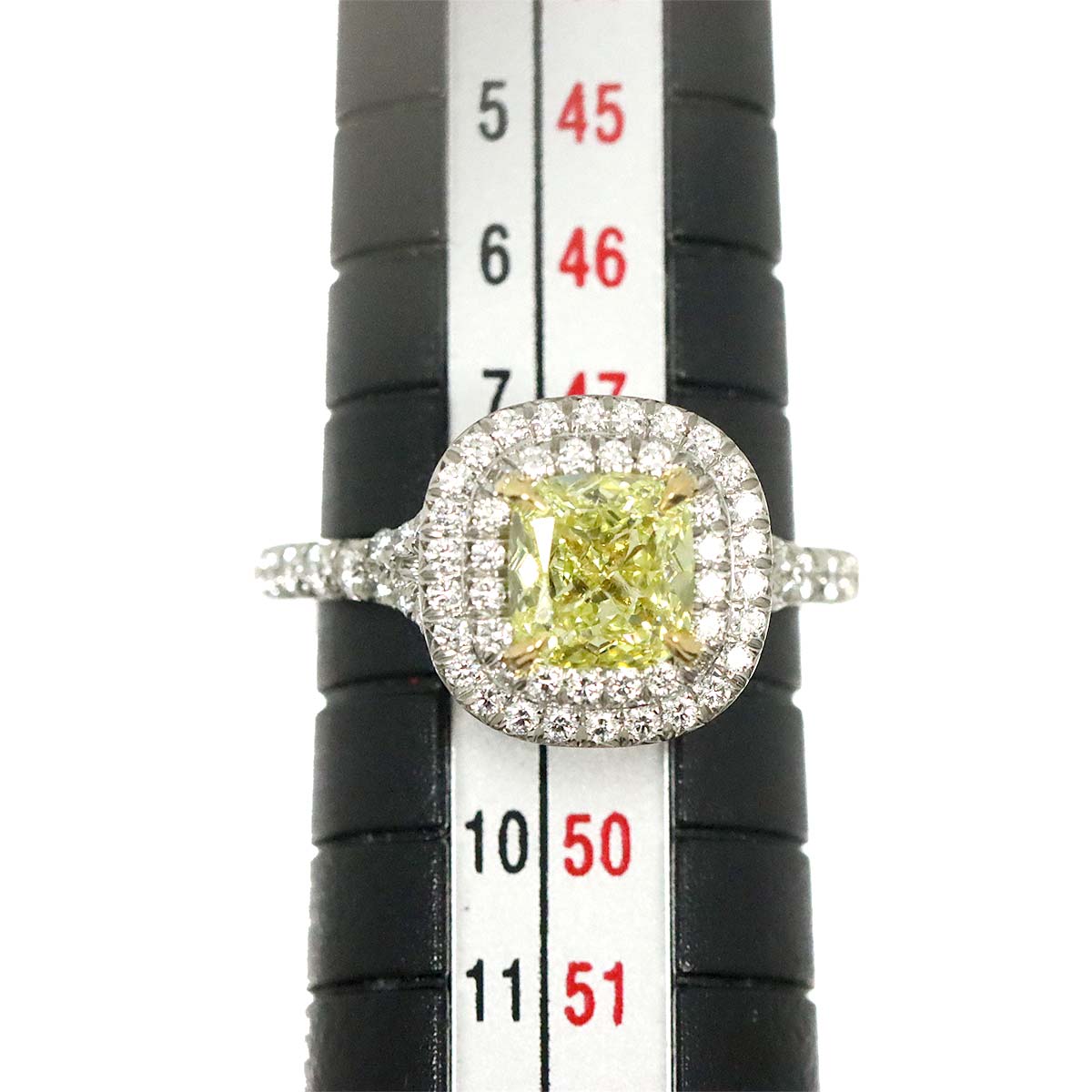Soleste Diamond 1.12ct FIY/VS1/VG Ring Pt 18K YG Size4.5(US)