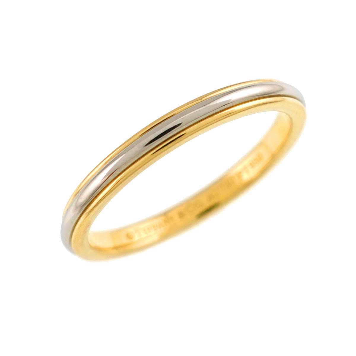Lucida Band Ring 18K 750 YG Platinum Size3.75-4(US)