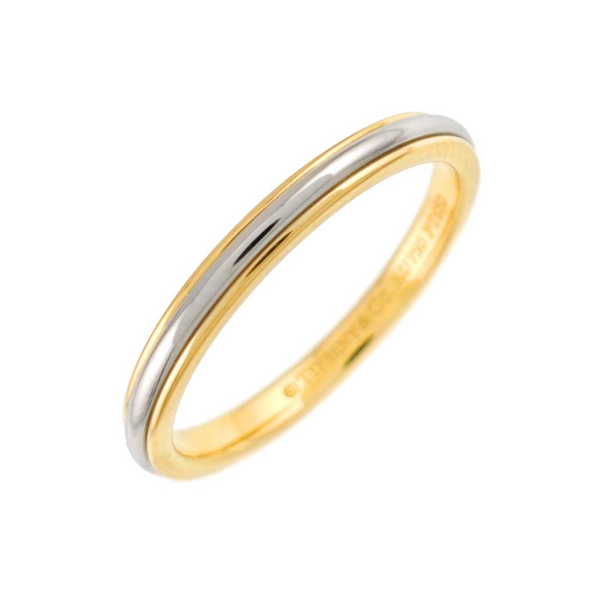 Lucida Band Ring 18K 750 YG Platinum Size3.75-4(US)