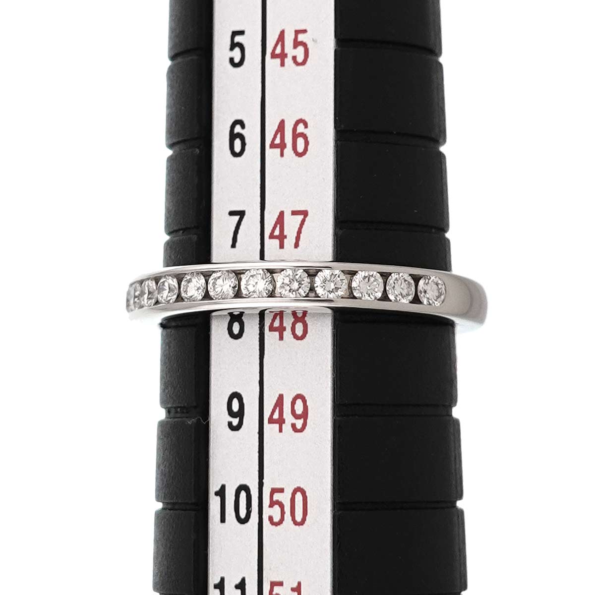 Half Diamond Ring Pt Platinum Size4-4.5(US)