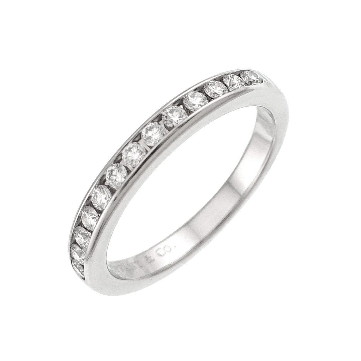 Half Diamond Ring Pt Platinum Size4-4.5(US)