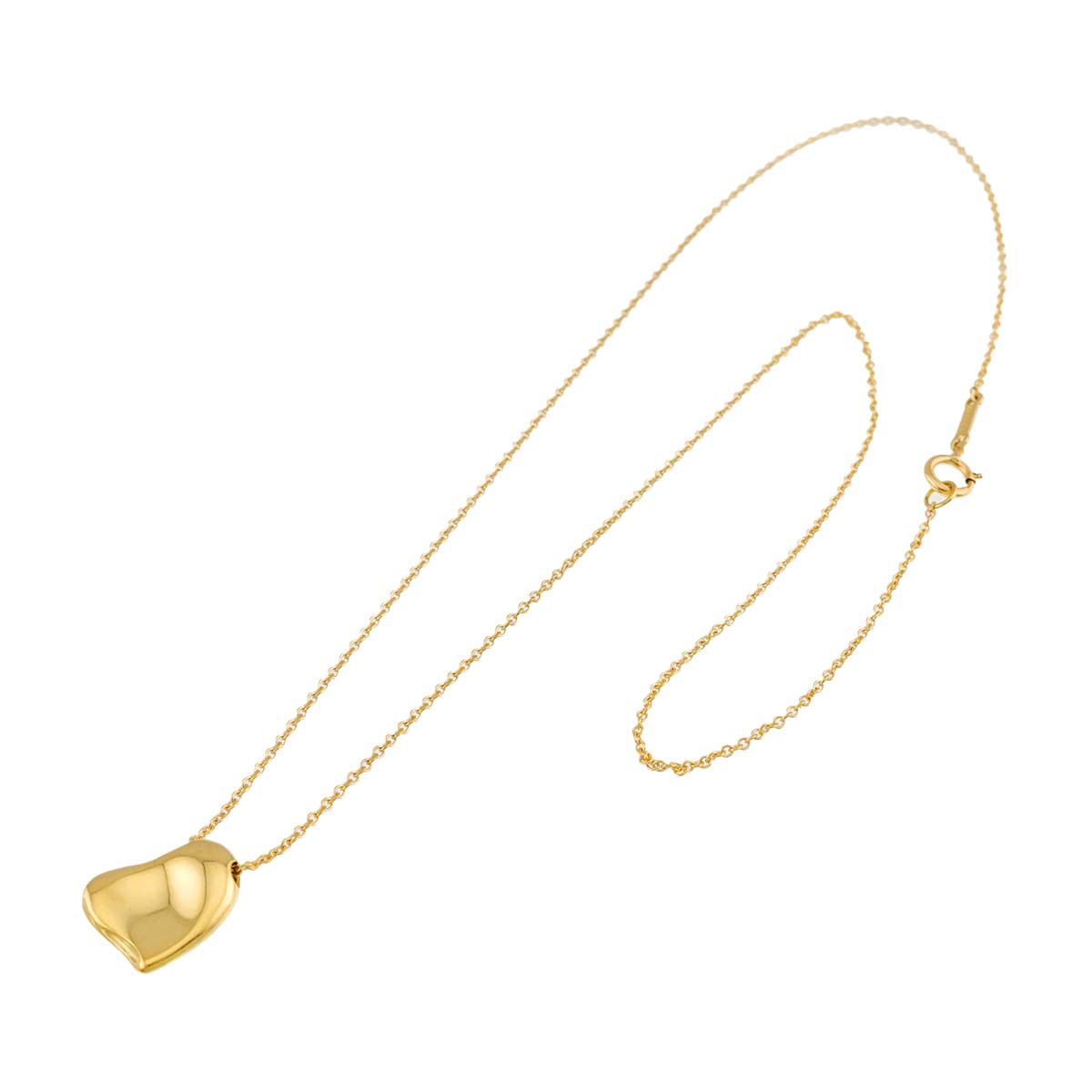 Full Heart Necklace 18K Yellow Gold 750