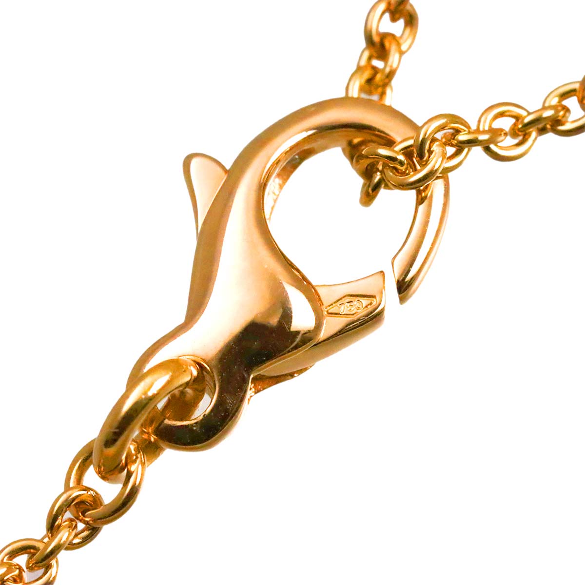 Double Logo Necklace Diamond 18K Pink Gold 750