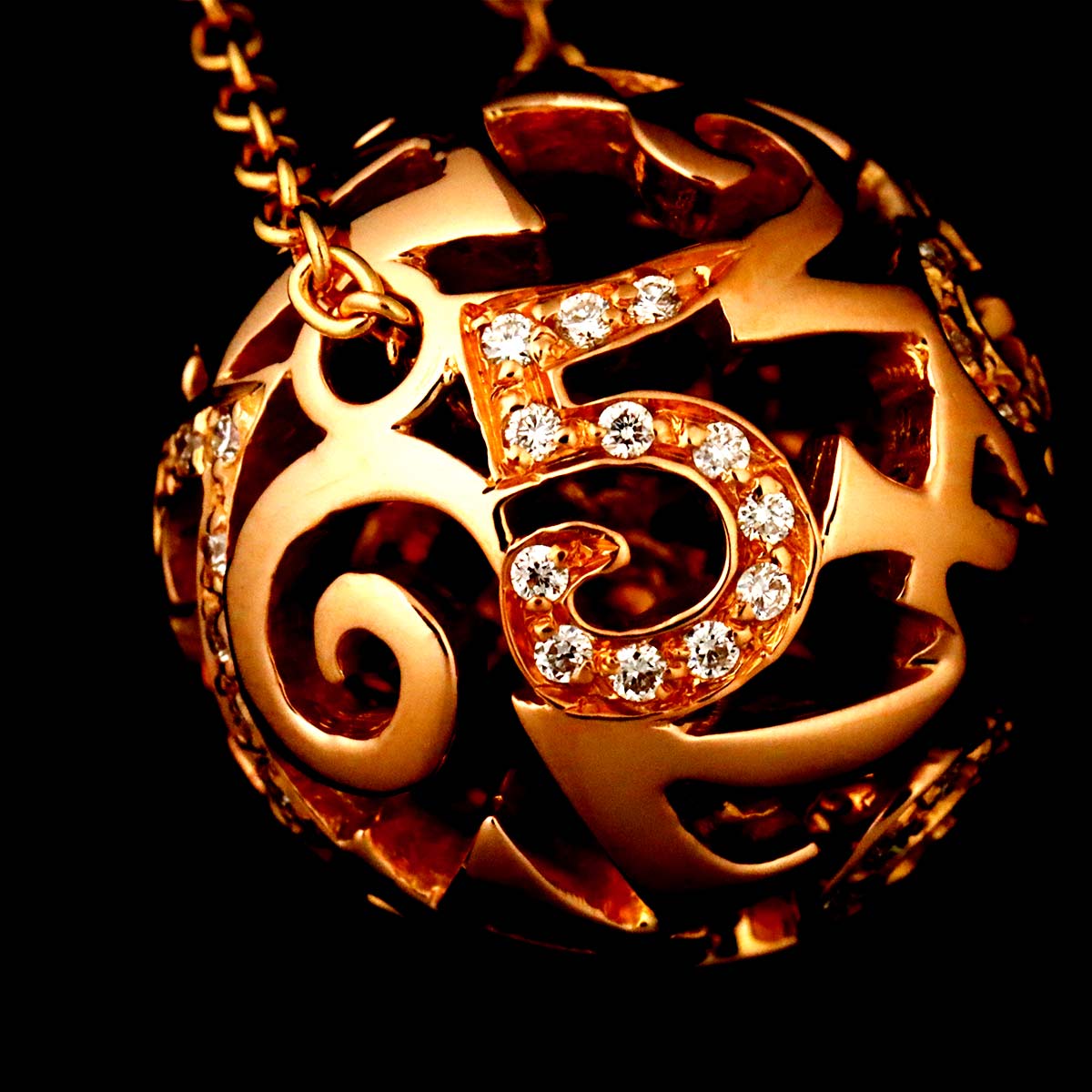 TALISMAN Diamolnd Necklace 18K Pink Gold 750