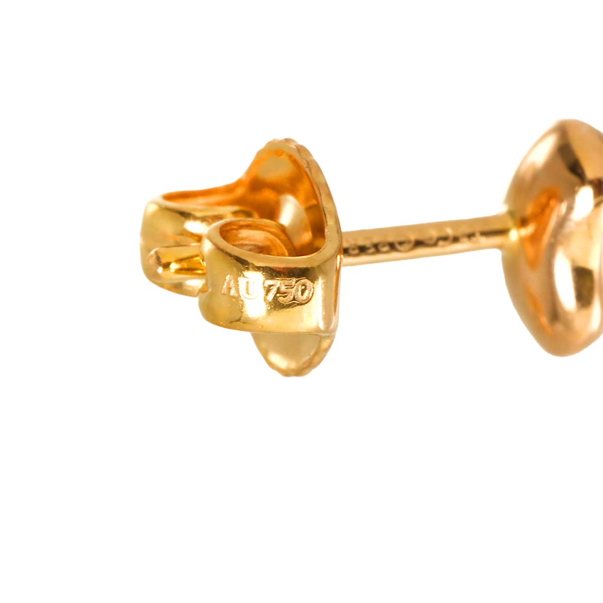 Bean Earrings Pierced 18K Pink Gold 750