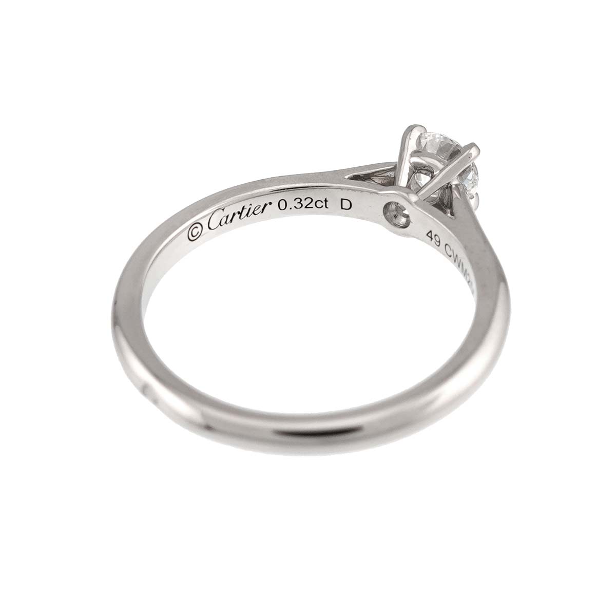 Diamond 0.32ct D/VS1/3EX Ring Platinum size49 4.75-5(US)