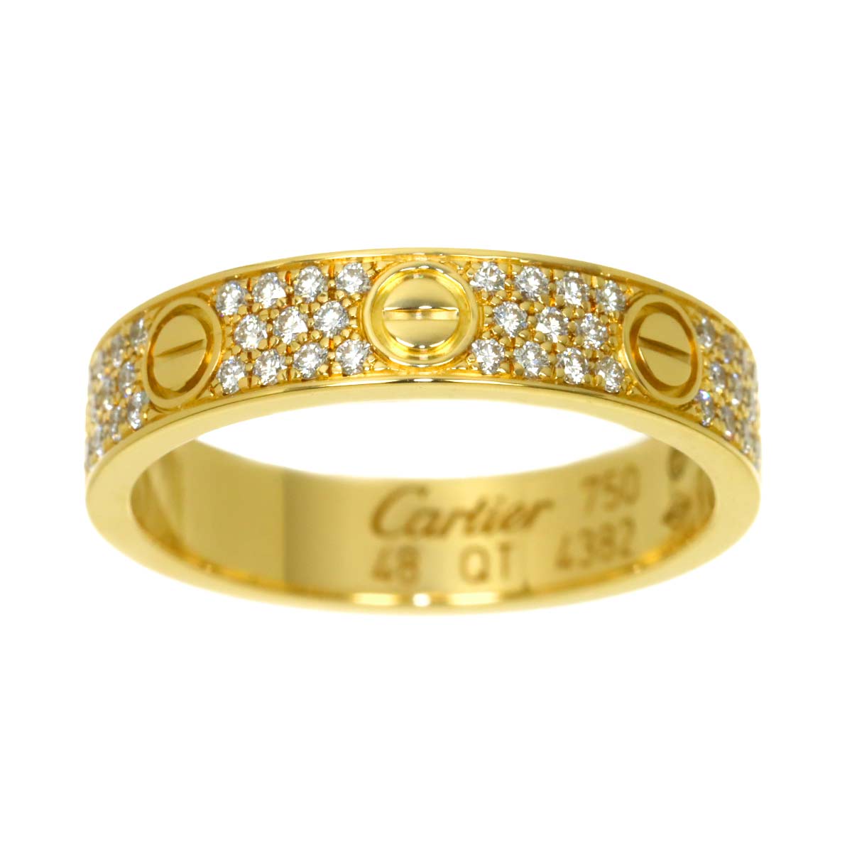 Love Ring SM Pave Diamond 18K YG 750 size48 Size4.5(US)