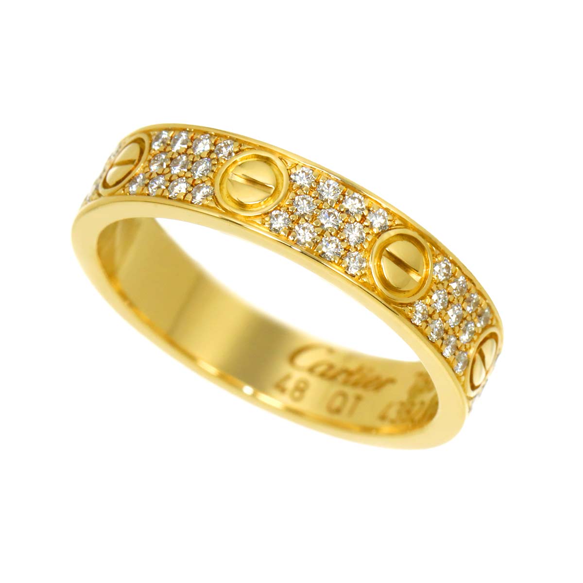 Love Ring SM Pave Diamond 18K YG 750 size48 Size4.5(US)