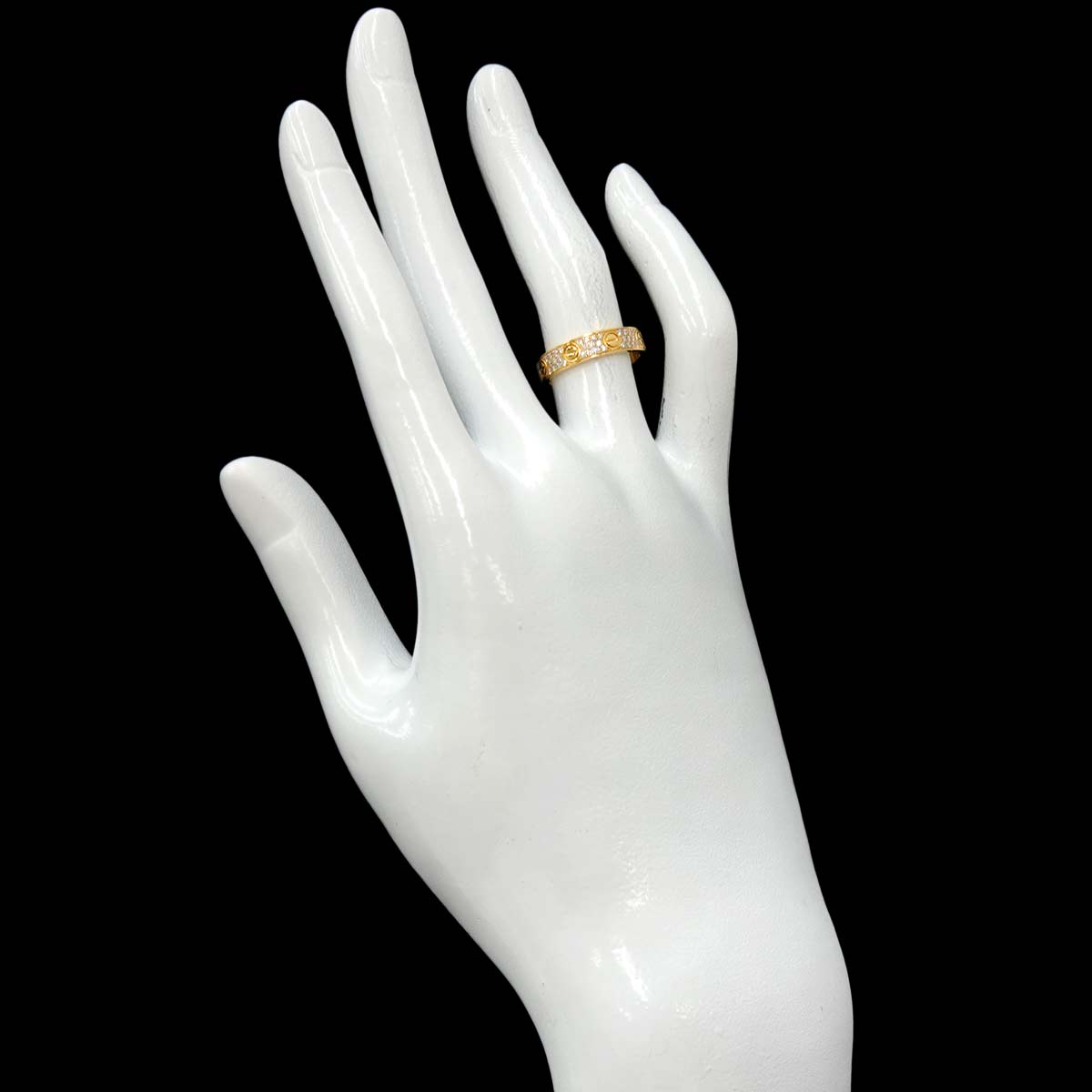 Love Ring SM Pave Diamond 18K YG 750 size48 Size4.5(US)