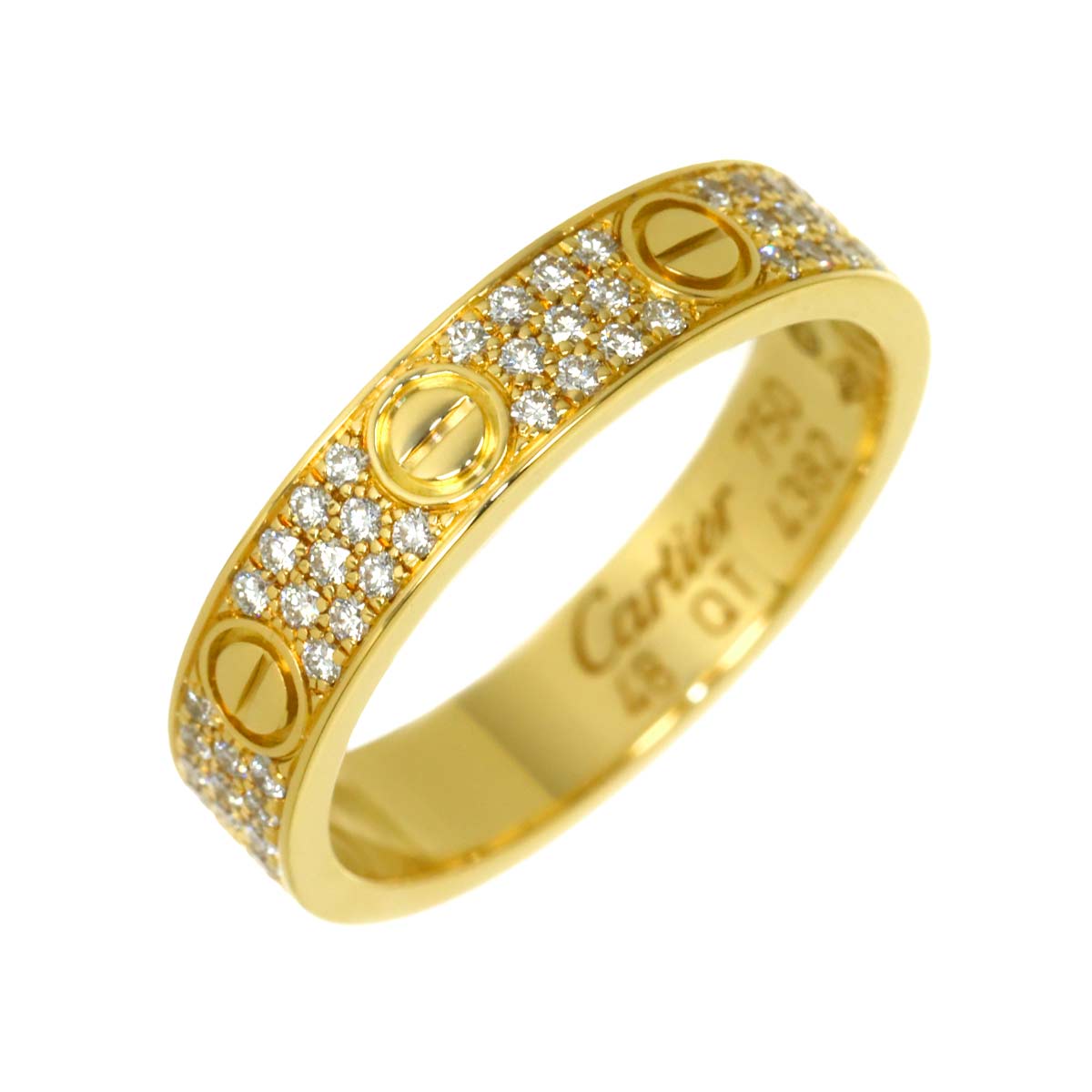 Love Ring SM Pave Diamond 18K YG 750 size48 Size4.5(US)