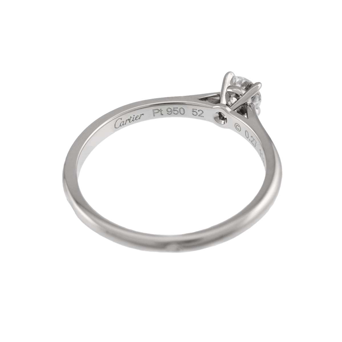 Diamond 0.27ct E/VS1/3EX Ring Platinum size52 6(US)