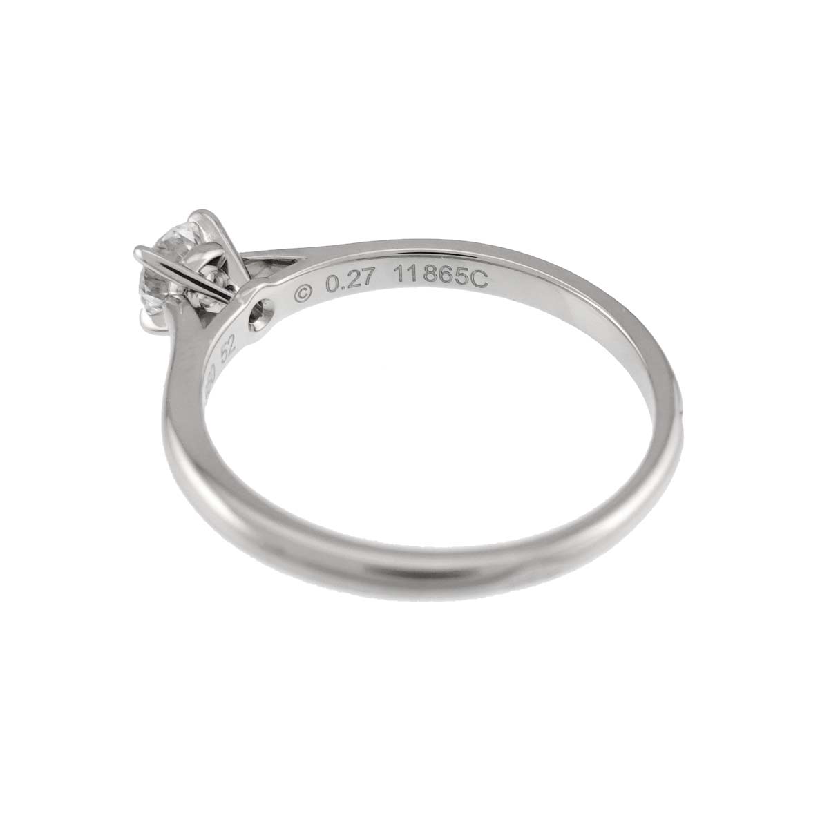 Diamond 0.27ct E/VS1/3EX Ring Platinum size52 6(US)