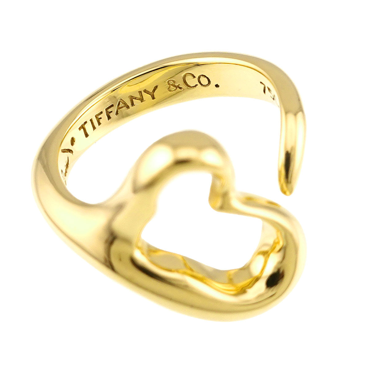 Open Heart Ring 18K YG 750 Size5-5.25(US)