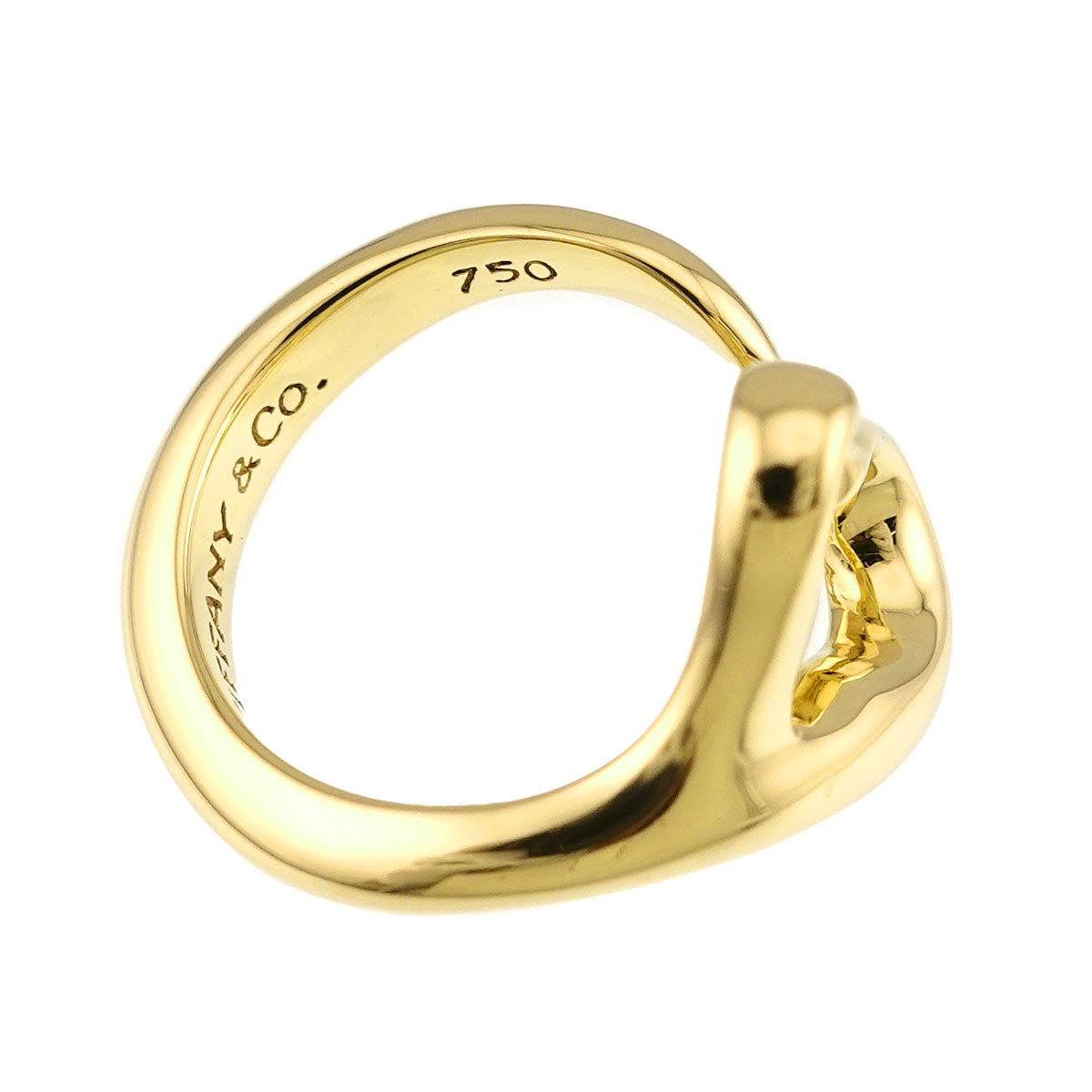 Open Heart Ring 18K YG 750 Size5-5.25(US)