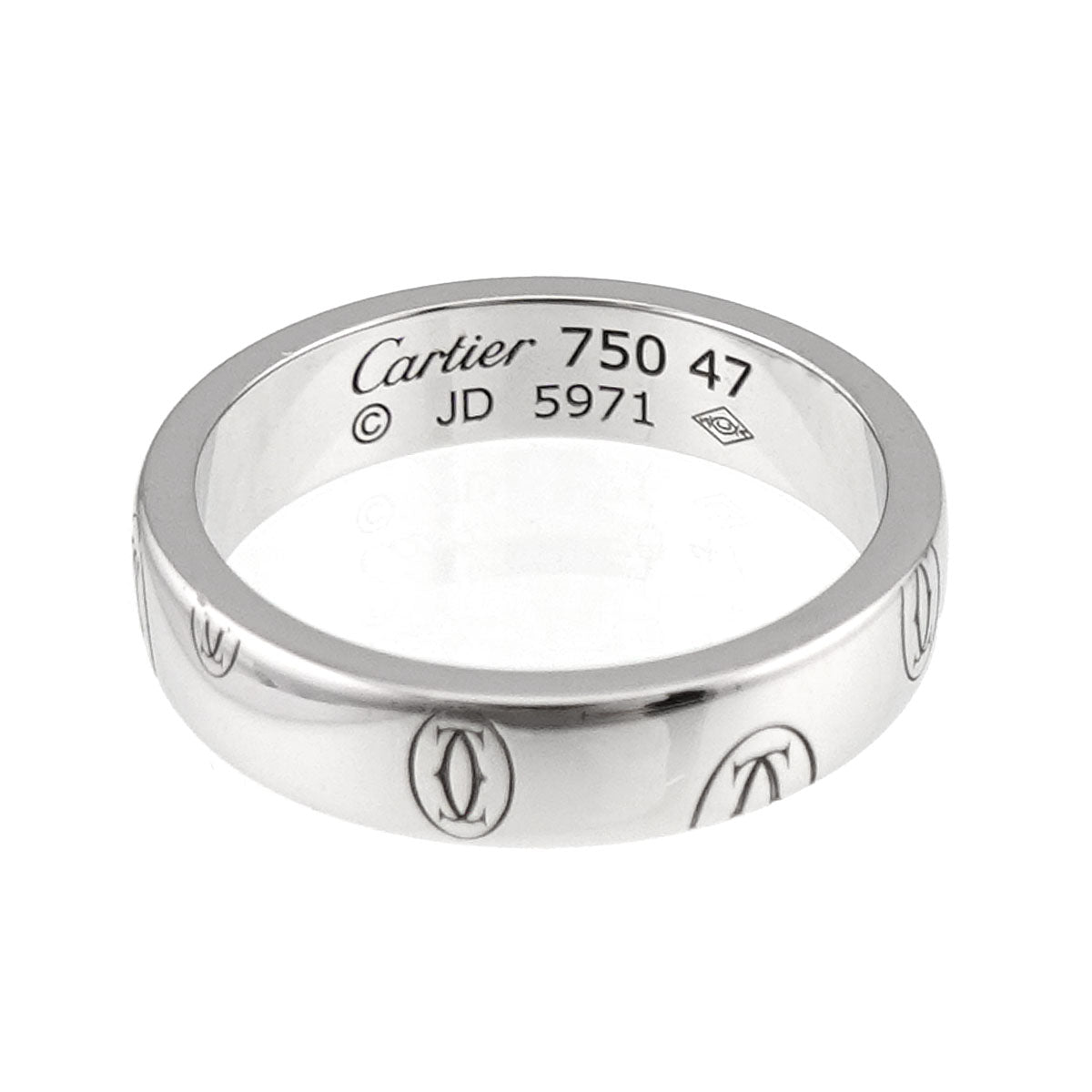 Happy Birthday SM Ring 18K White Gold 750 Size45 3.25(US)
