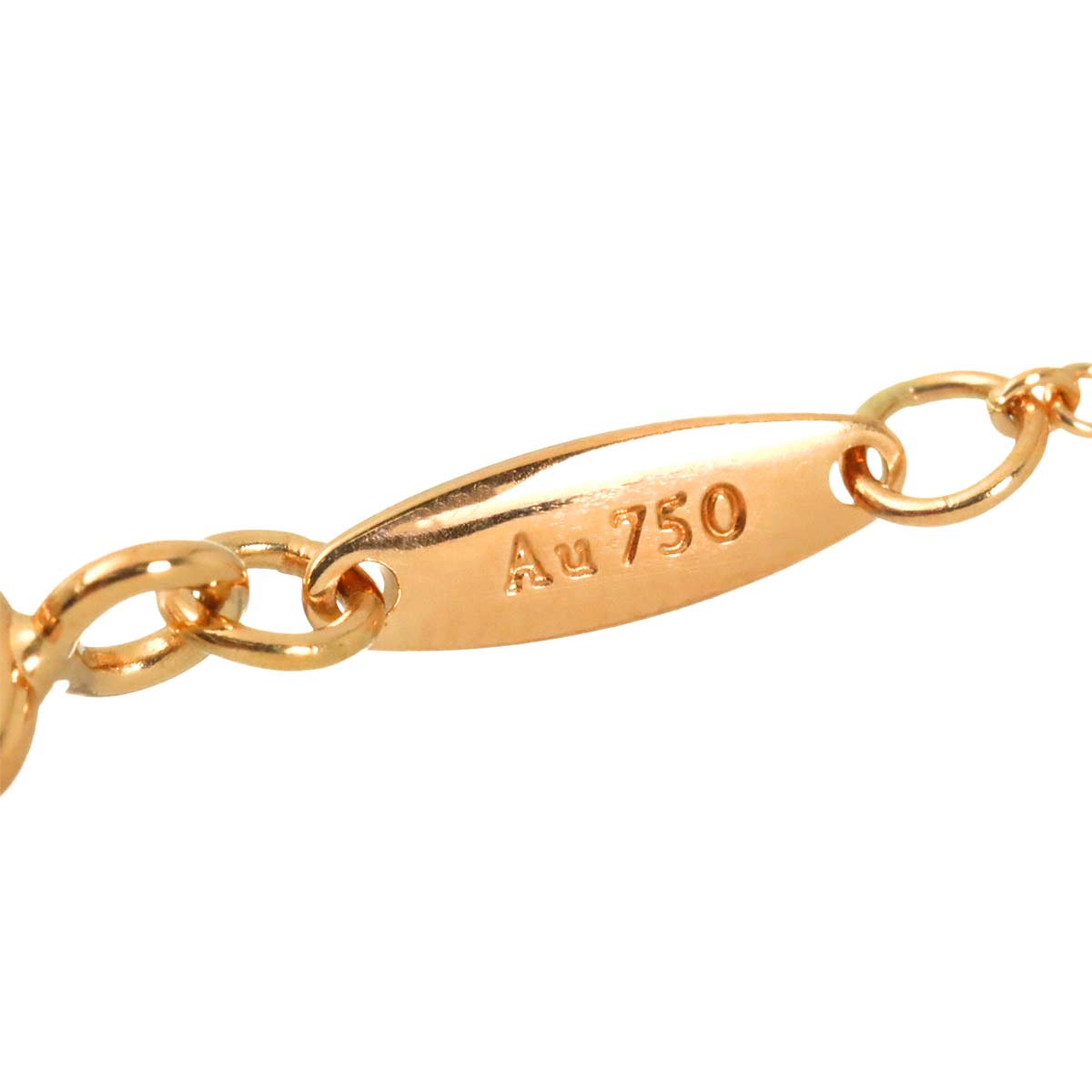 Open Heart Diamond Necklace 18K Pink Gold 750