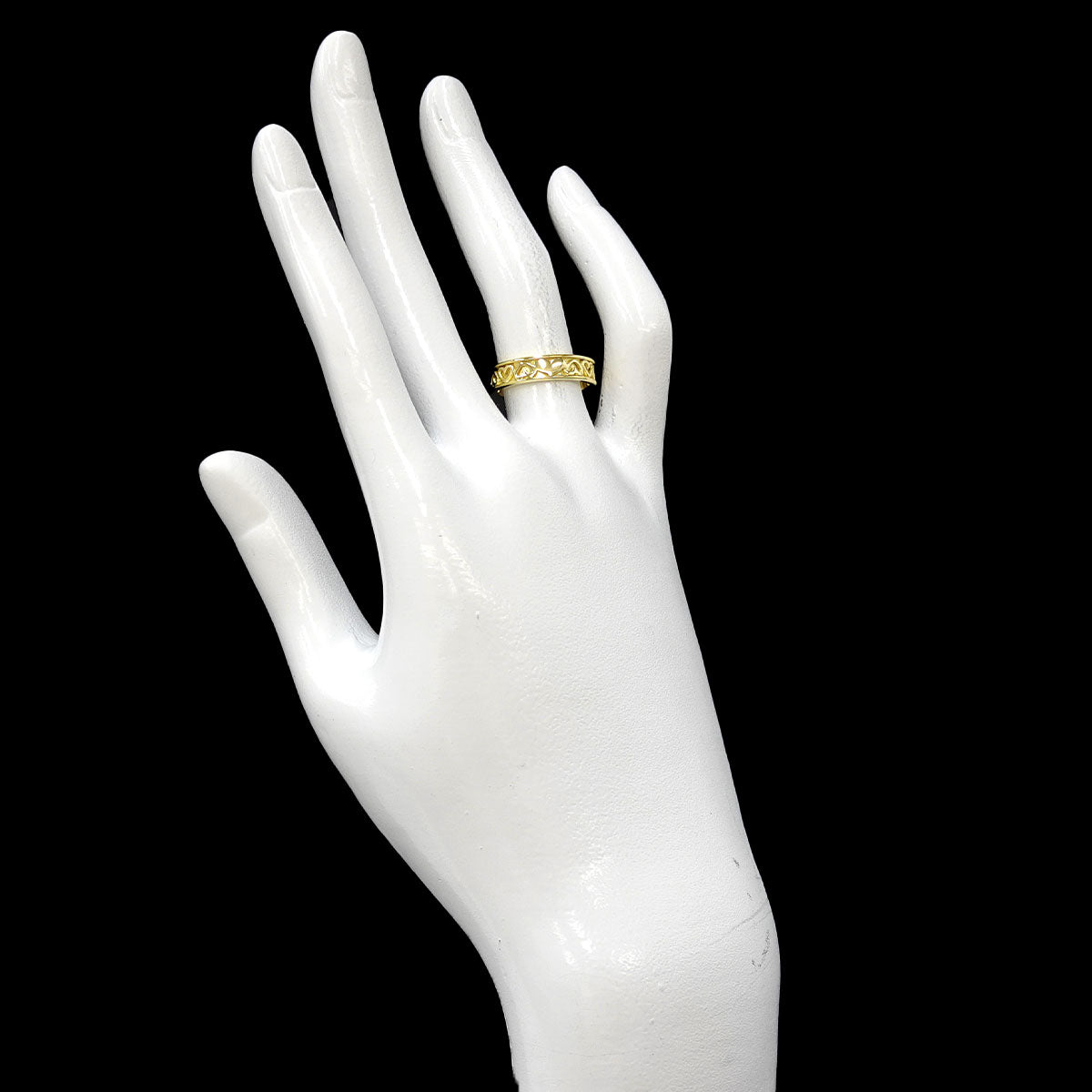 Cutout heart Ring 18K YG 750 Size5.25(US)