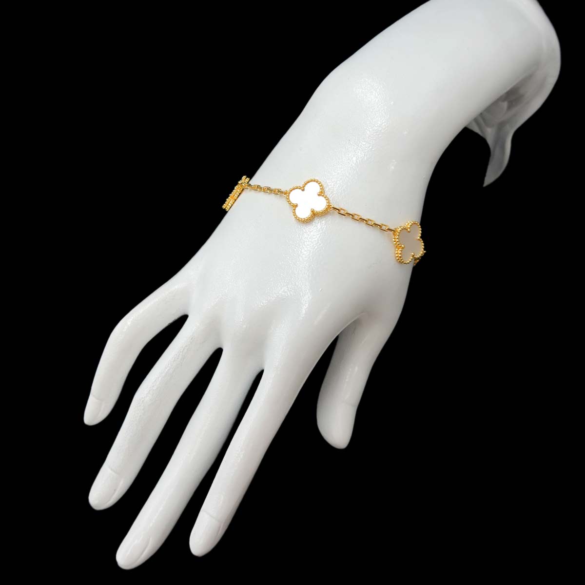 Vintage Alhambra 5P MOP Bracelet 18K YG 750