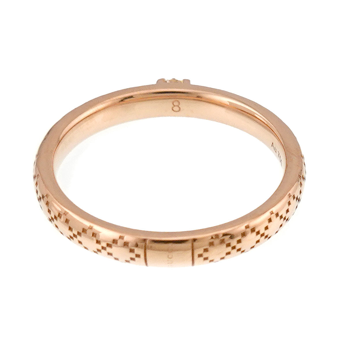 Diamantissima Diamond Ring 18K Pink Gold 750 size8 4.5(US)