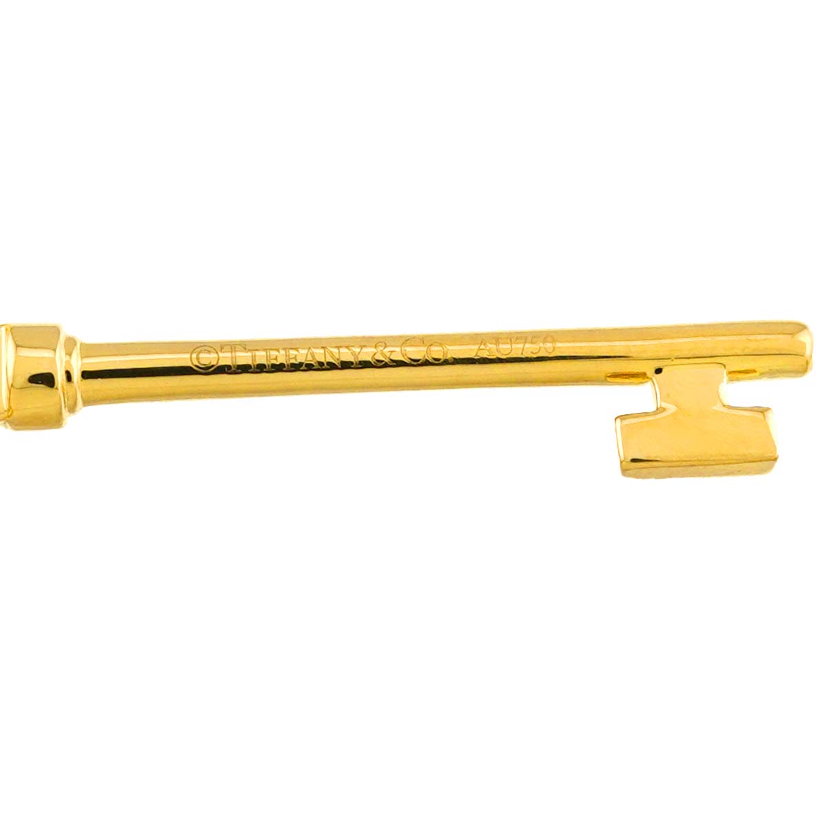 Crown Key Diamond Necklace 18K Yellow Gold 750