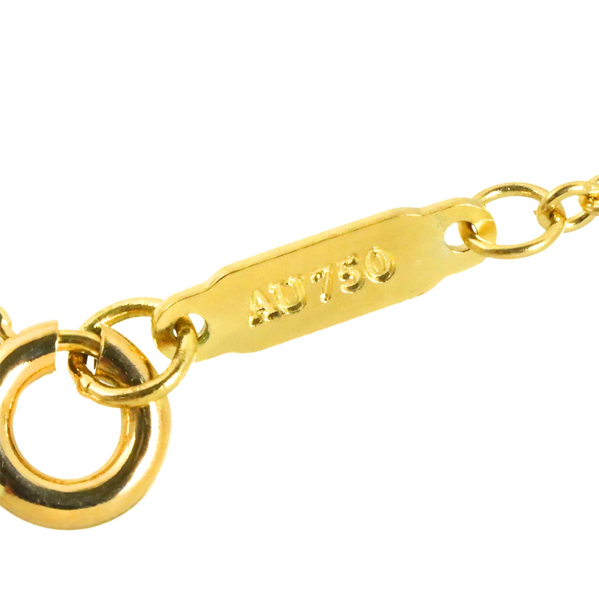 Crown Key Diamond Necklace 18K Yellow Gold 750