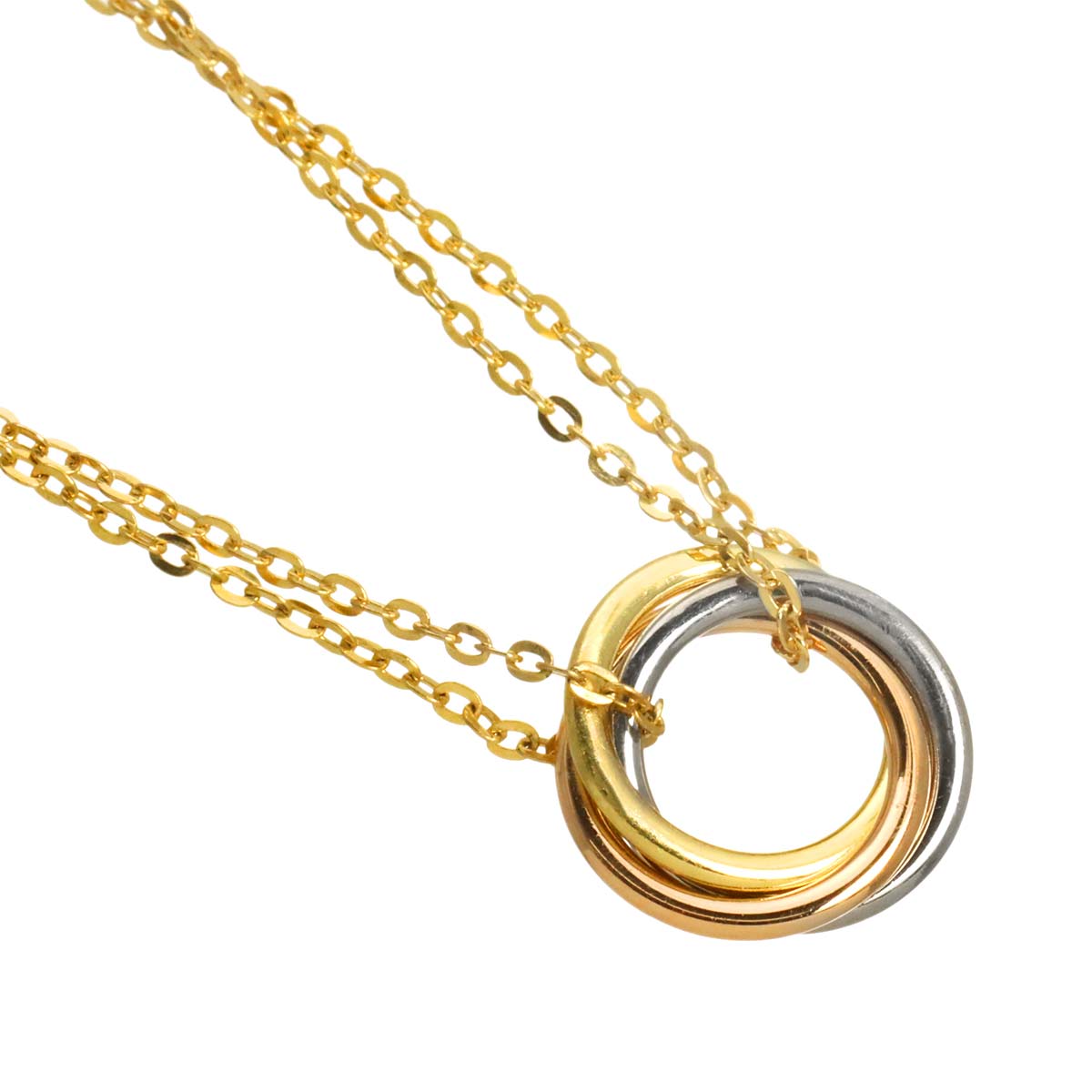 Trinity Necklace 18K YG WG PG 750
