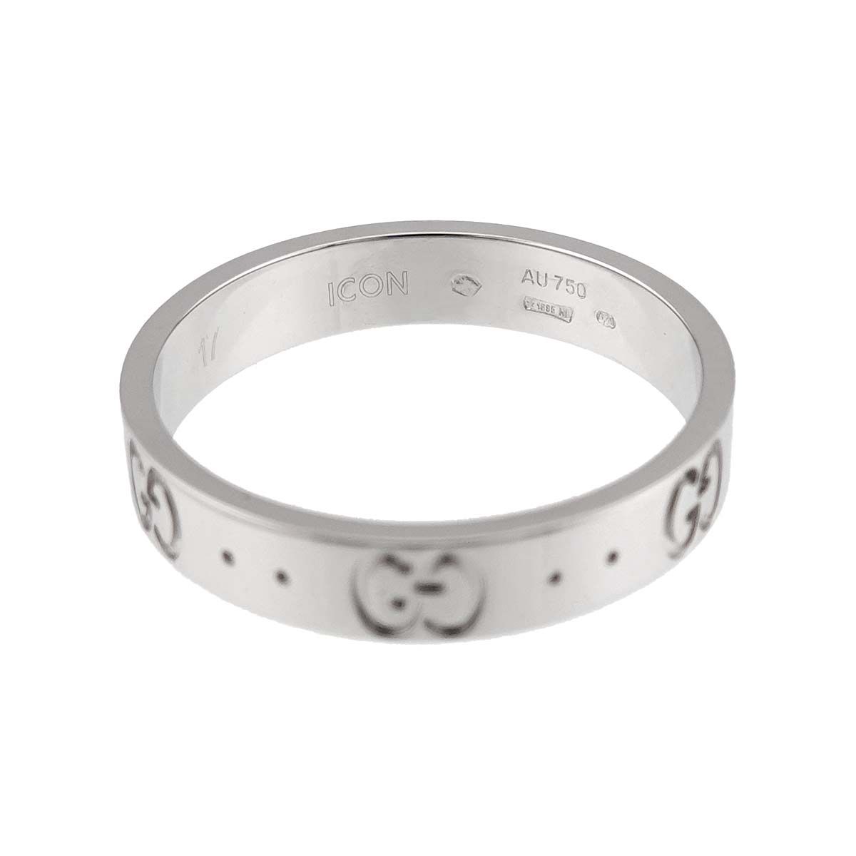 Icon Ring 18K WG White Gold 750 Size17 7.5-7.75(US)