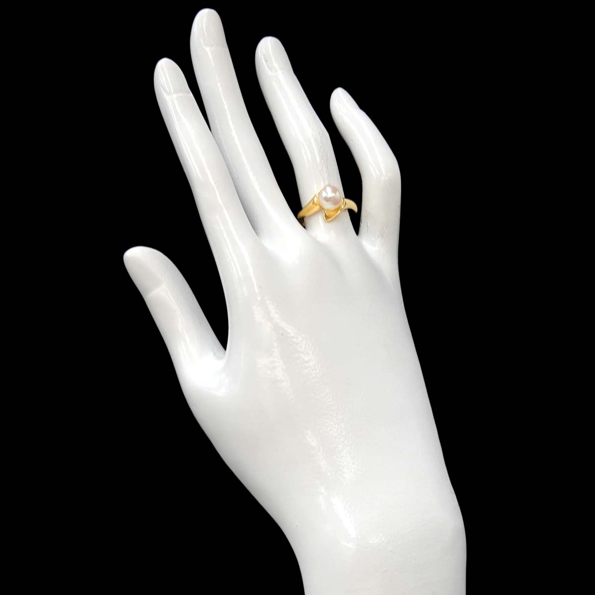 Akoya Pearl 7.1mm Ring 18K YG 750 Size5.5-5.75(US)