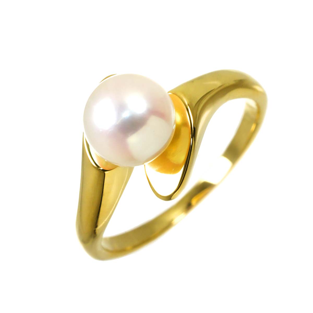 Akoya Pearl 7.1mm Ring 18K YG 750 Size5.5-5.75(US)