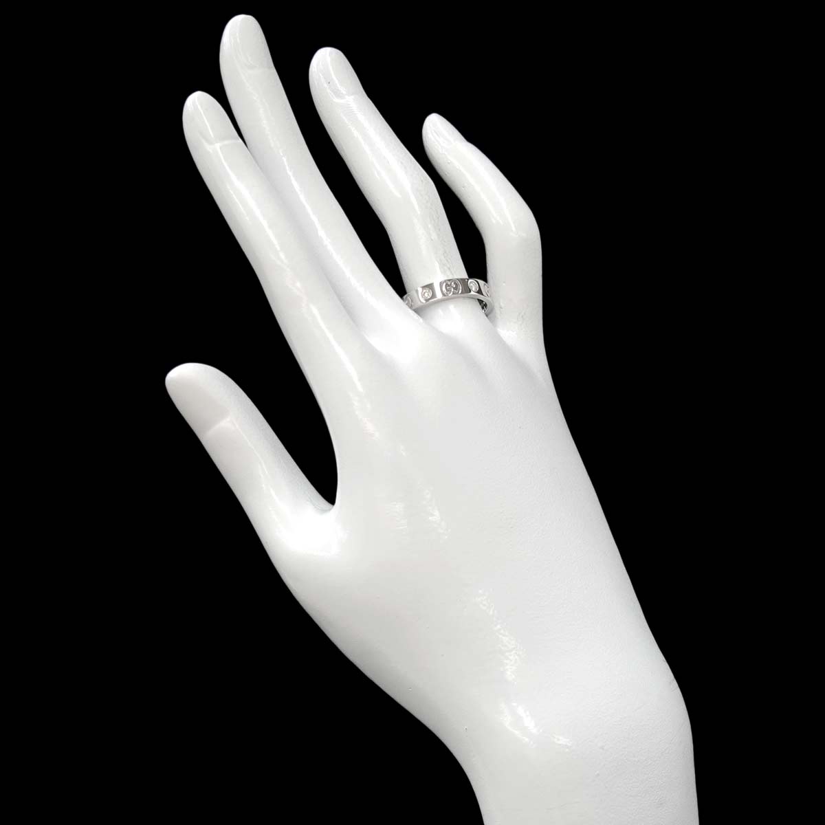 ICON Ring Diamond 18K WG White Gold 750 size17 7.5-7.75(US)