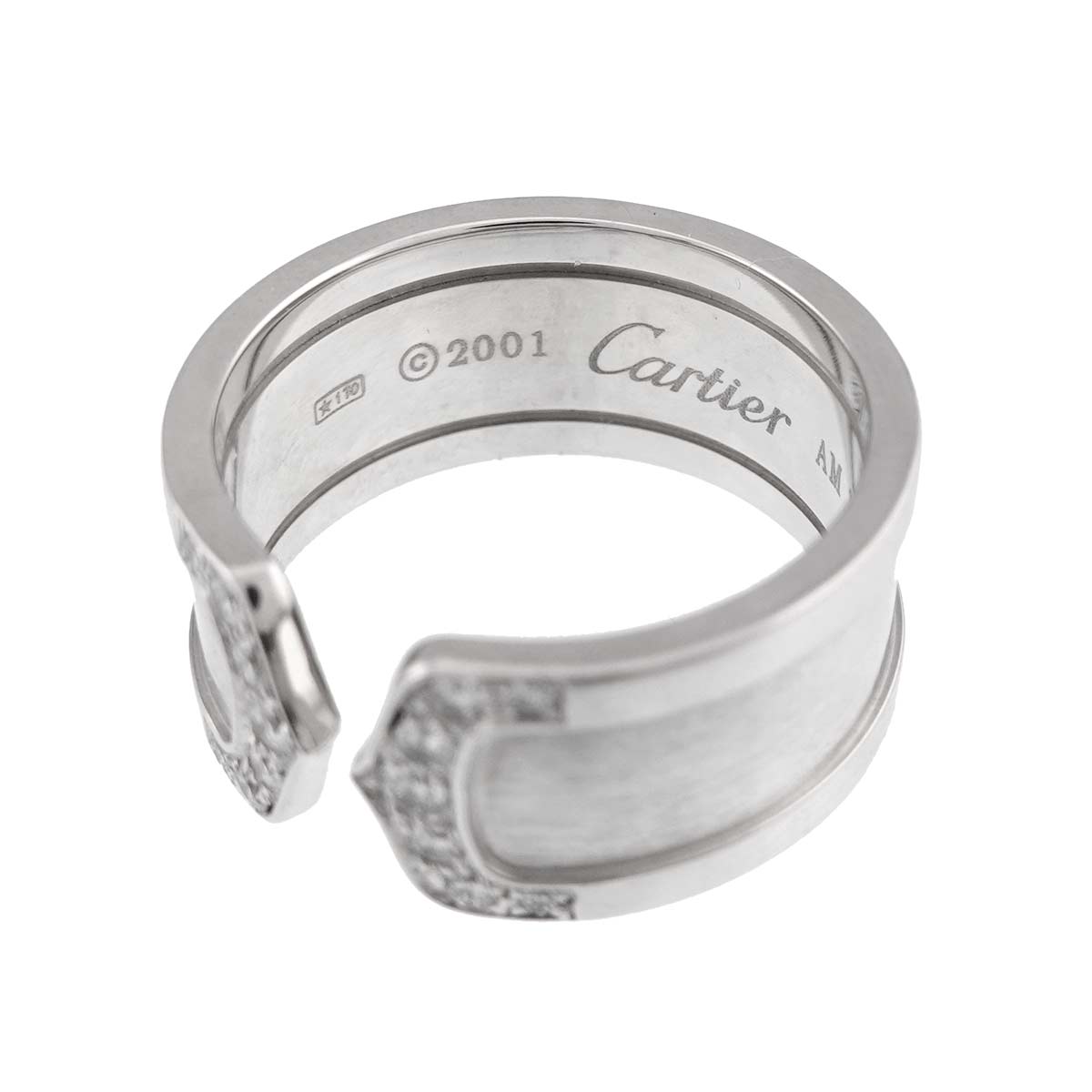 C2 LM Diamond Ring 18K WG 750 Size57 7.5(US)