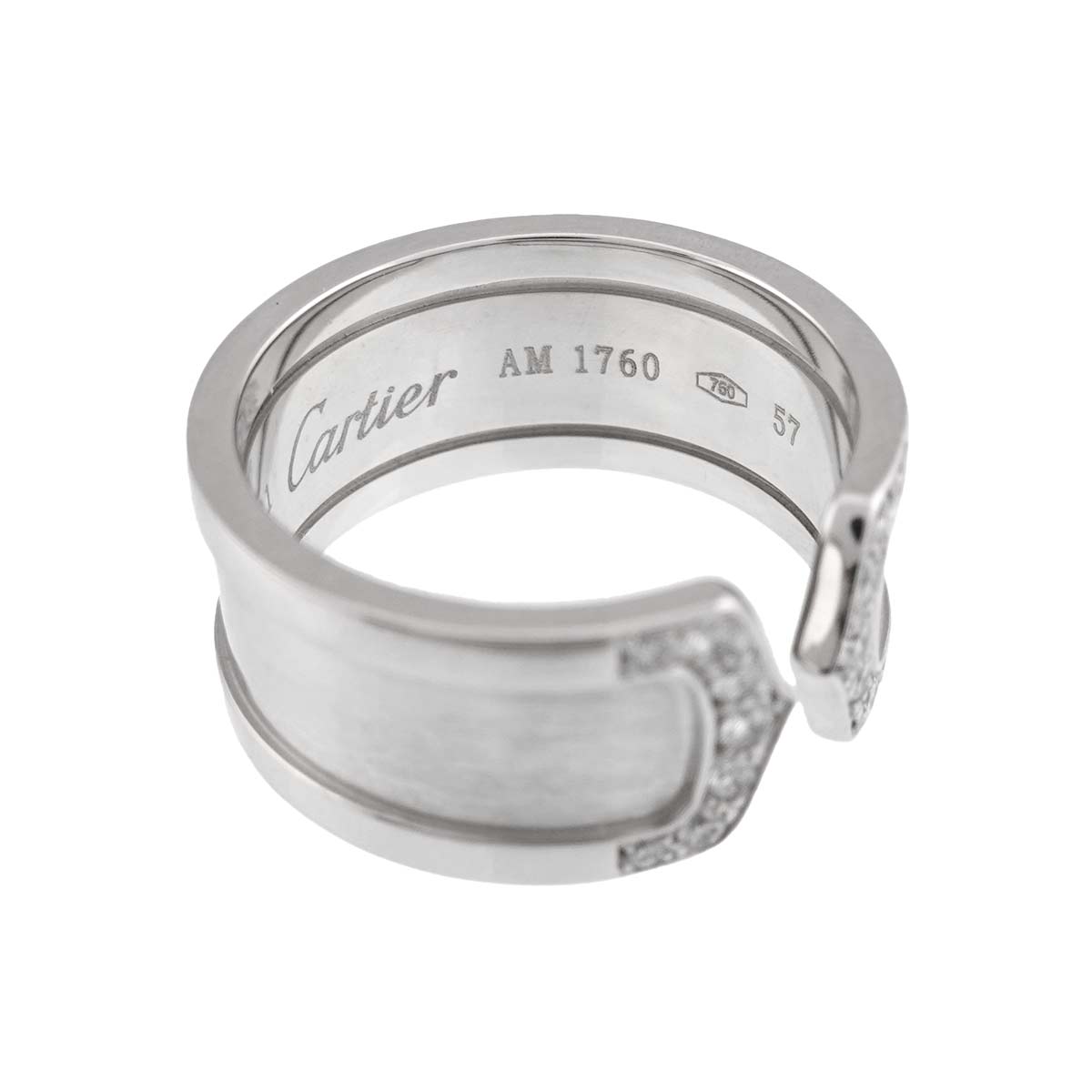 C2 LM Diamond Ring 18K WG 750 Size57 7.5(US)