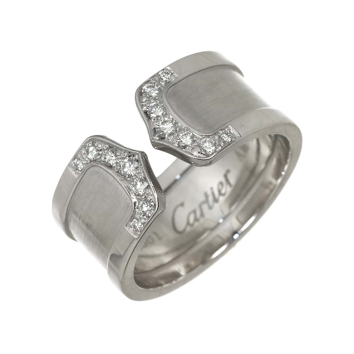 C2 LM Diamond Ring 18K WG 750 Size57 7.5(US)